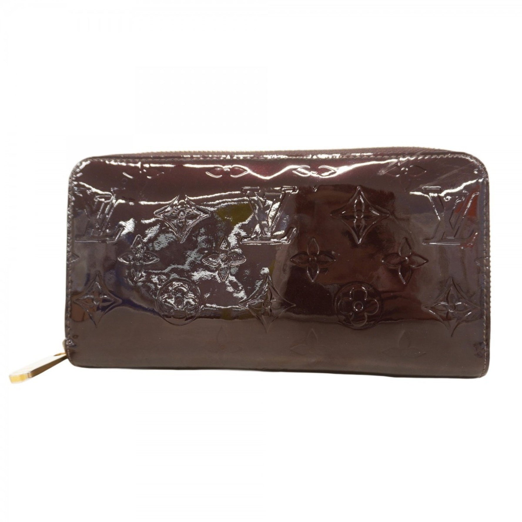 Louis Vuitton Vernis Zippy Wallet M93522 Amaranth Women's Long