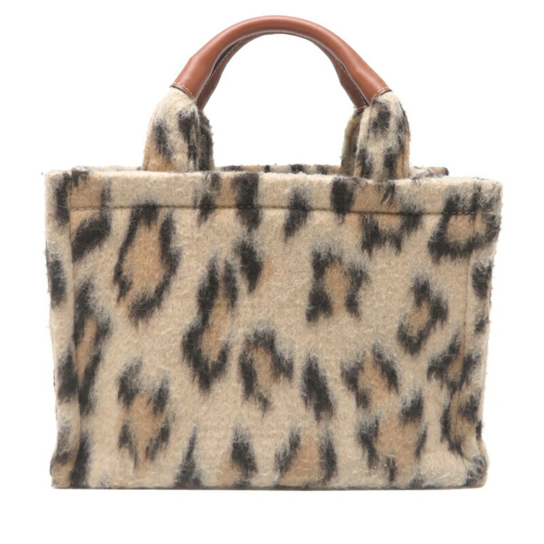 Celine Small Cabas Thais Triomphe Tote Bag Calfskin Leopard Print (Brown)