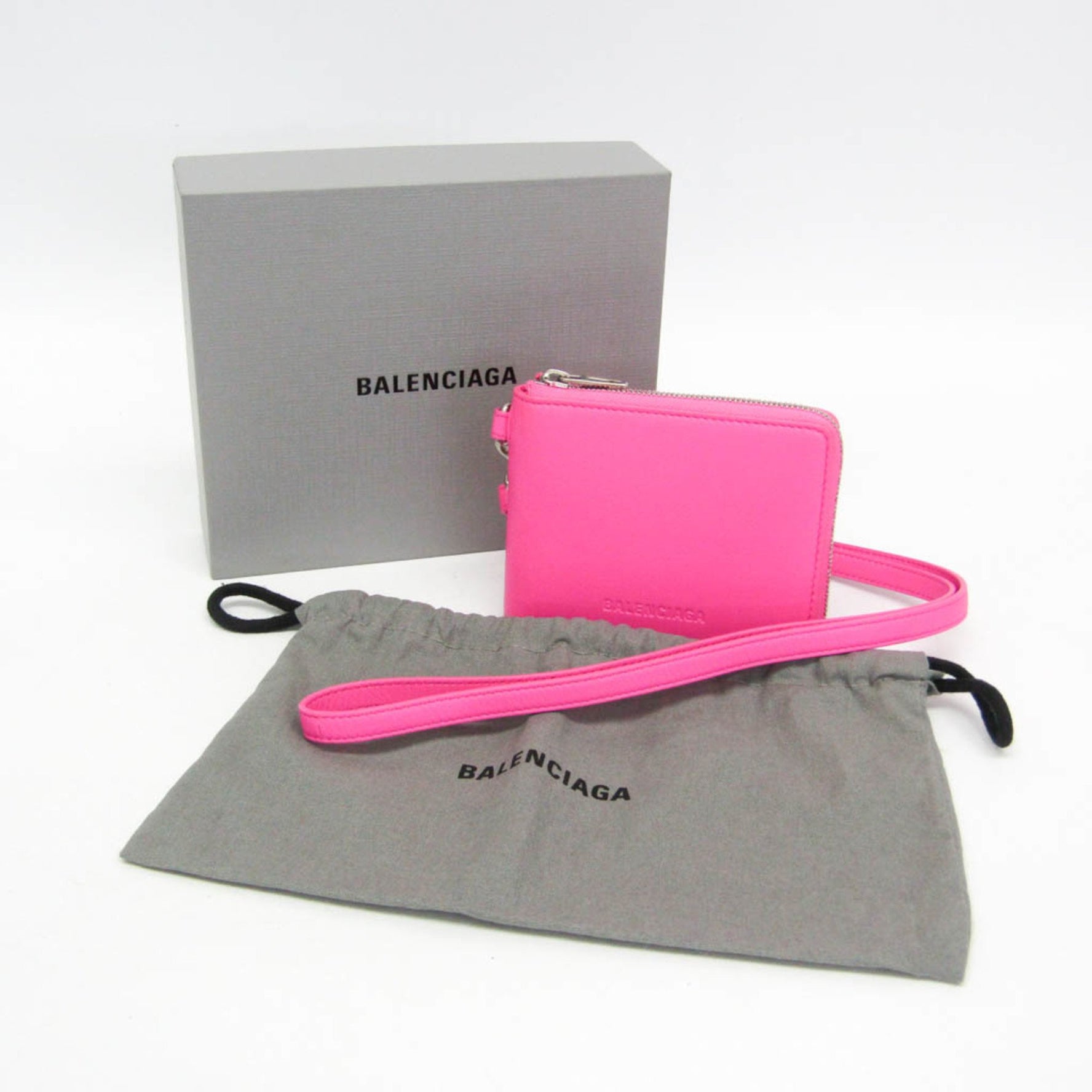 Balenciaga Essential Mini Wallet Women's Leather Wallet (bi-fold) Pink
