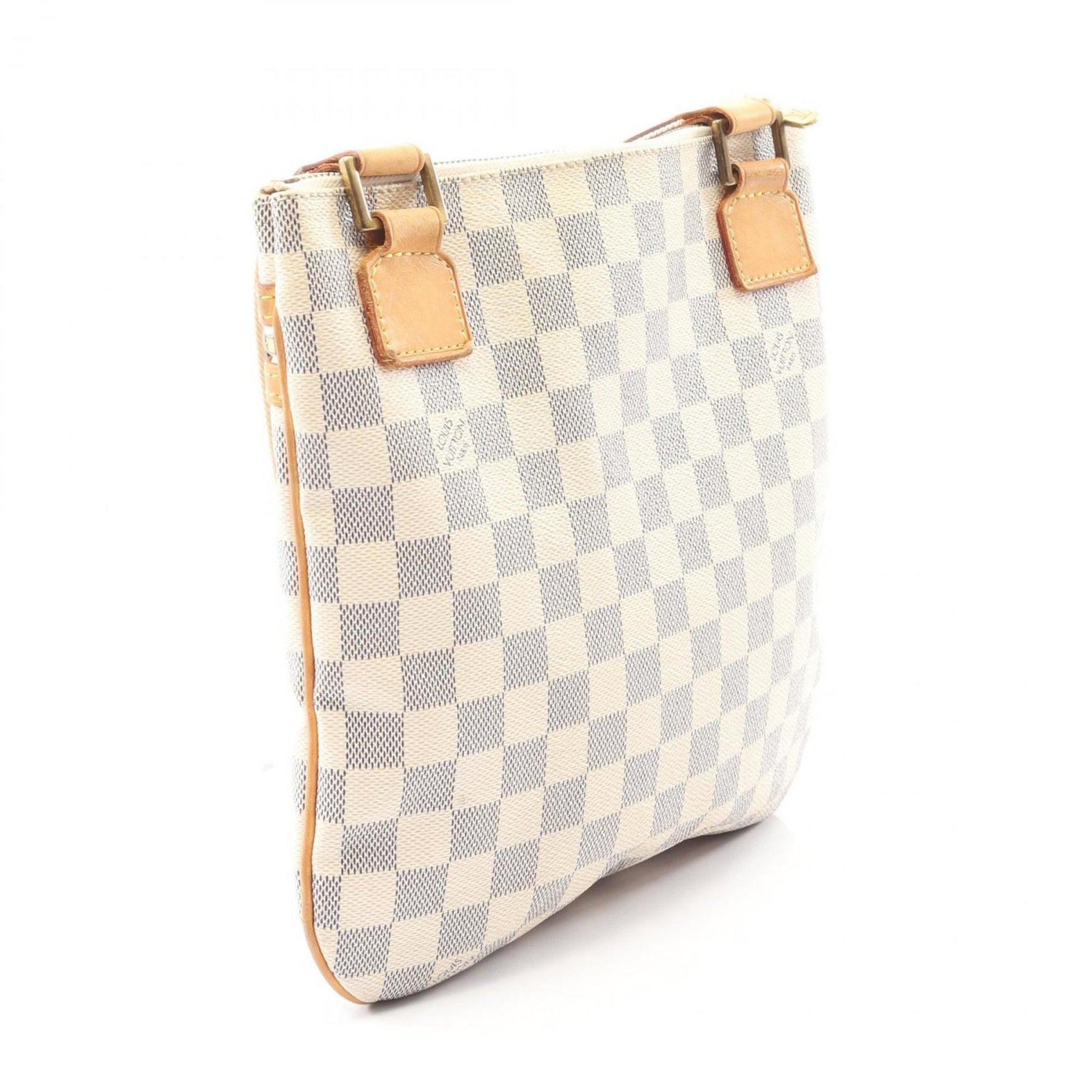 Louis Vuitton Pochette Bosphore Shoulder Bag, Coated Canvas and Leather with Damier Azur