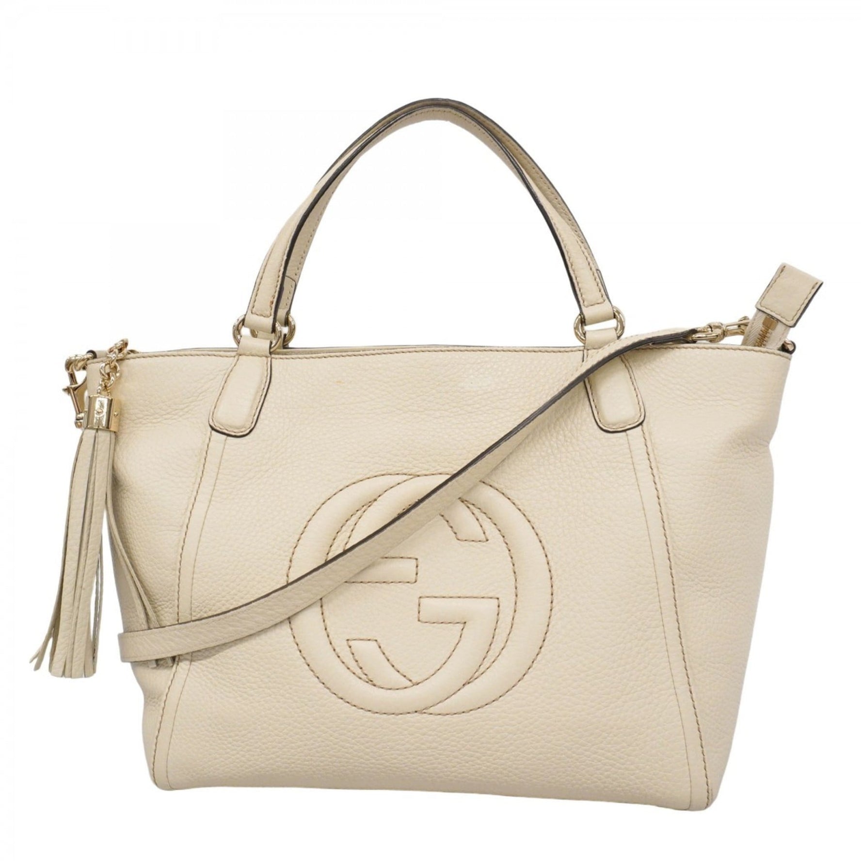 Gucci Soho Handbag Leather Champagne Bag
