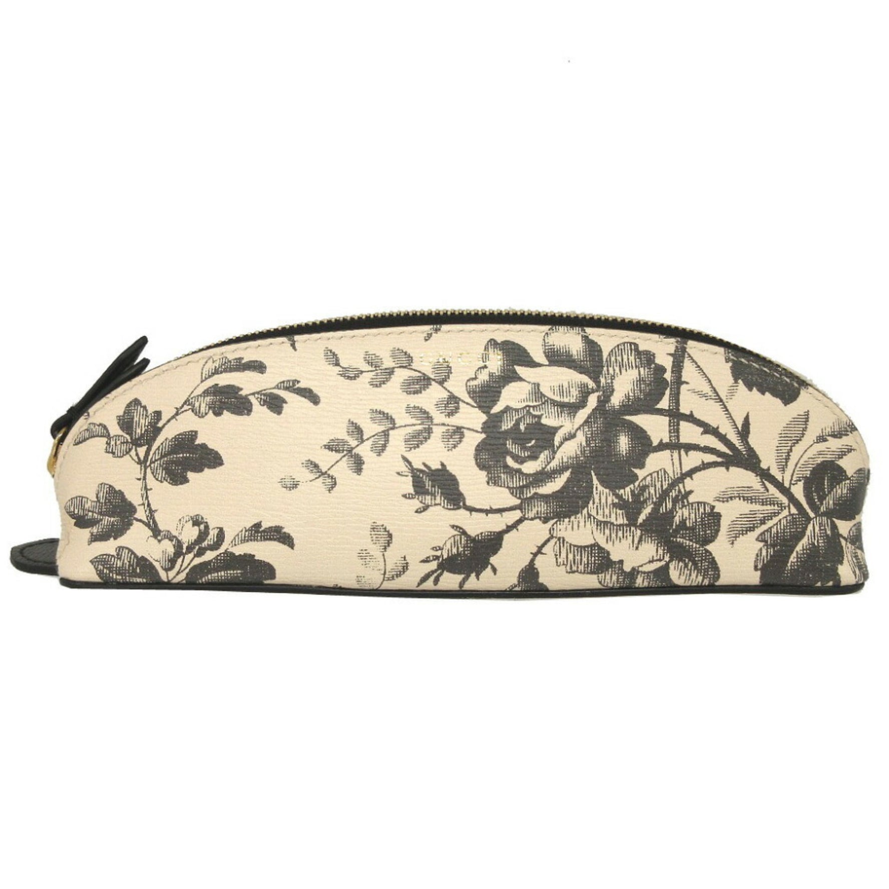 Gucci Herbarium Leather Beige Black Pencil Case 1564GUCCI