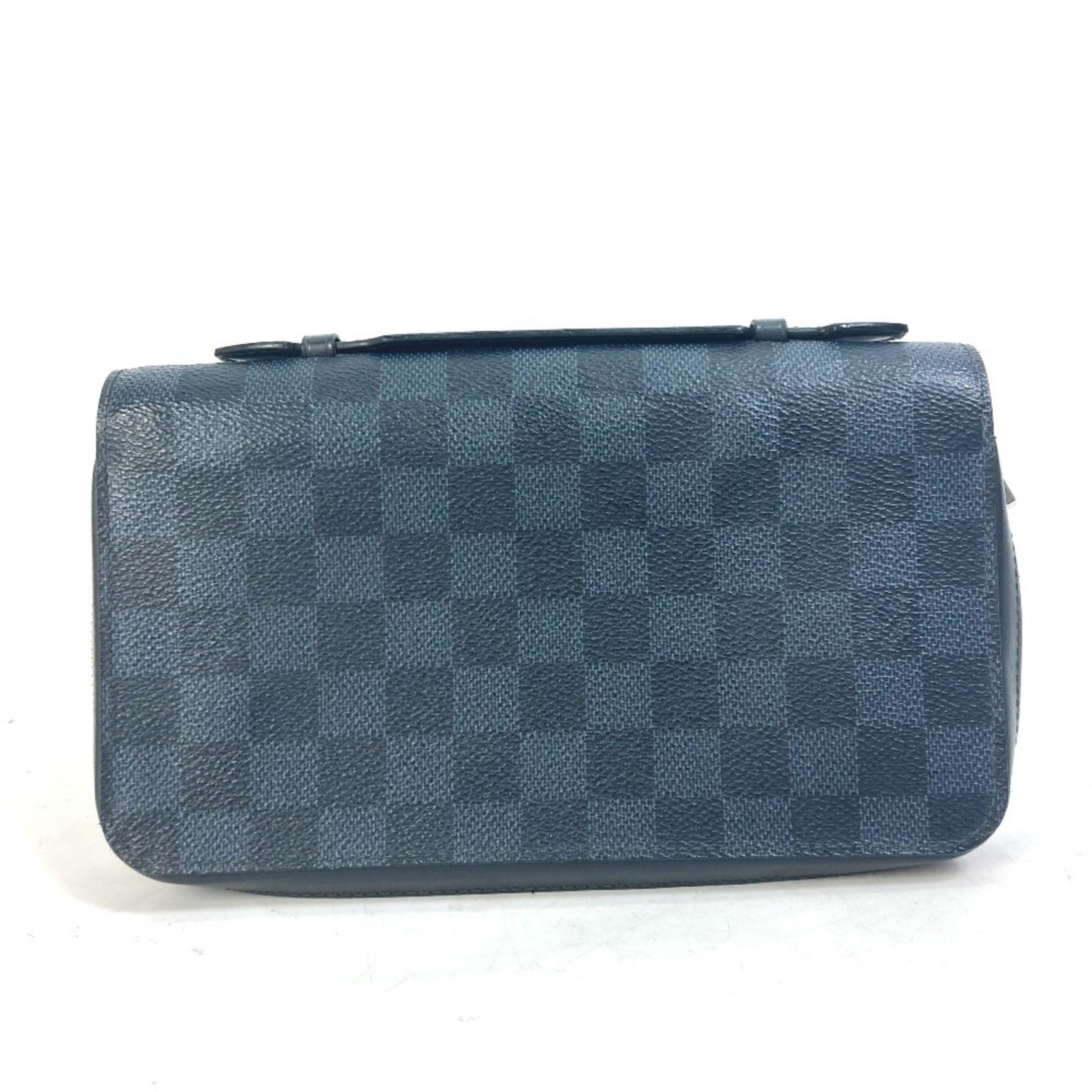 LOUIS VUITTON N41590 Damier Cobalt Zippy XL Travel Case Handbag/Long Wallet in Canvas, Men's, Navy