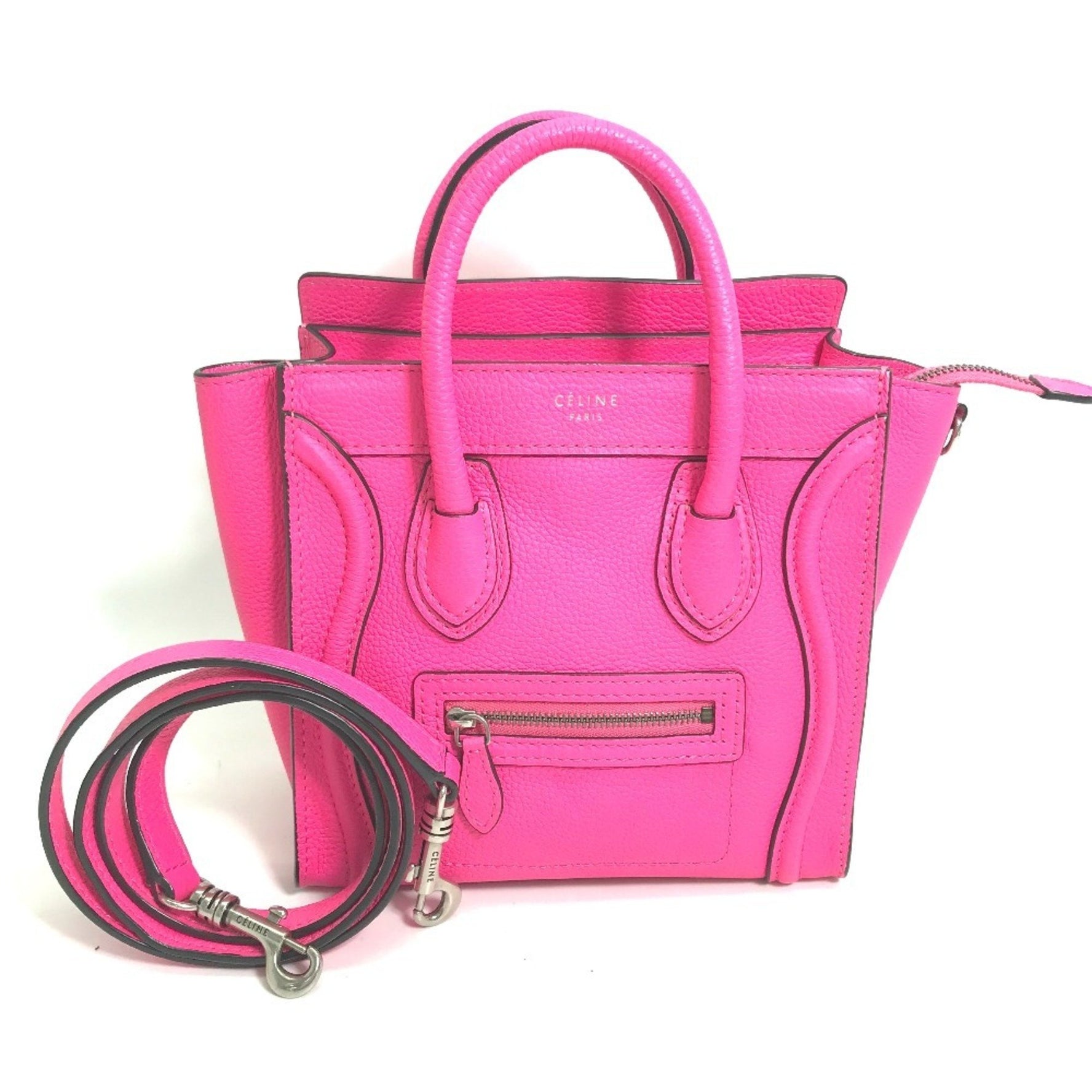 CELINE Luggage Nano Shopper Tote Bag Shoulder/Handbag, Leather