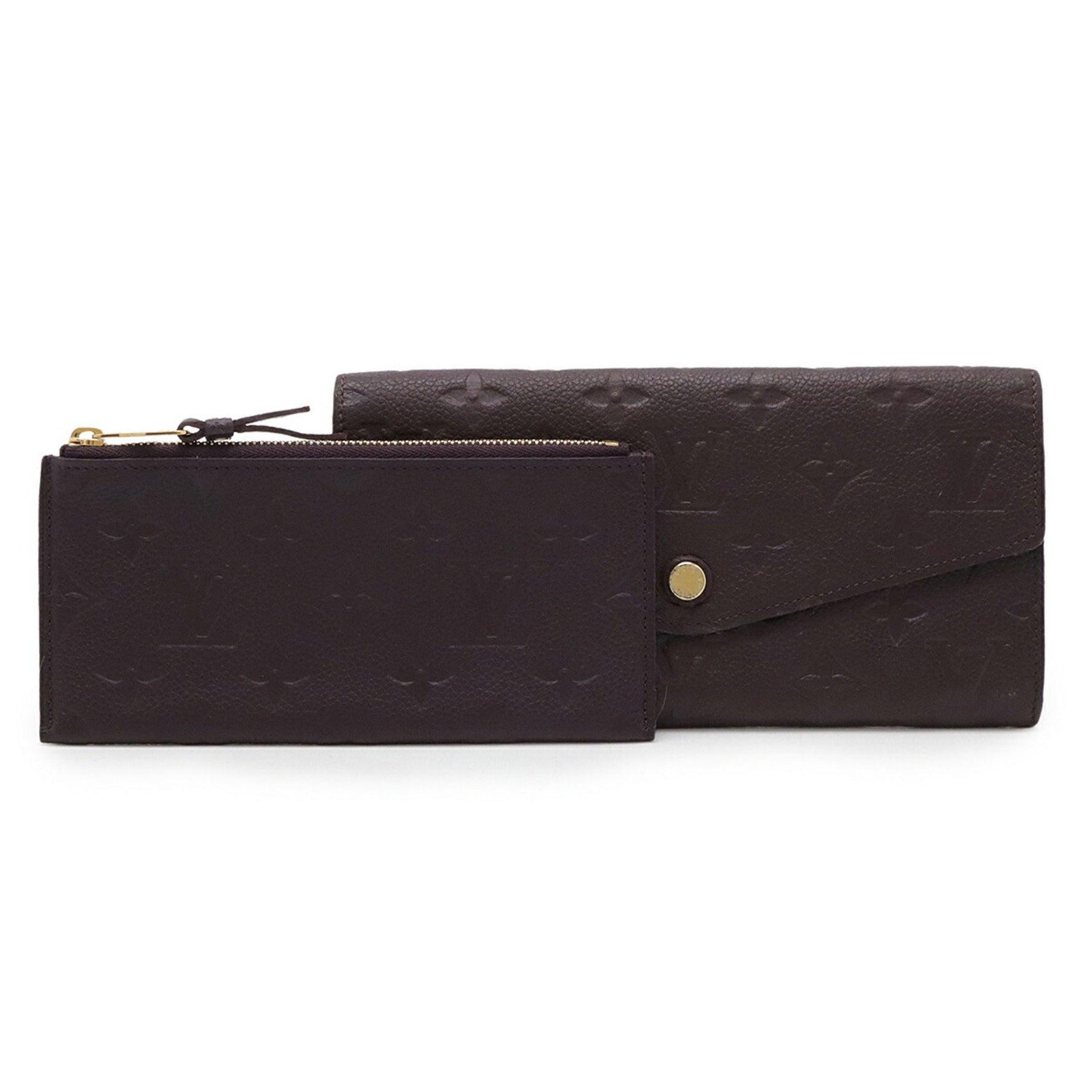 LOUIS VUITTON Louis Vuitton Monogram Empreinte Portefeuille Curieuse Flap Wallet Orb Dark Purple M60300