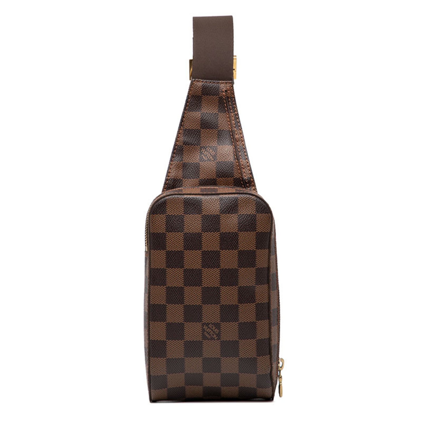 Louis Vuitton Damier Geronimos Shoulder Bag, Body Waist Bag Brown PVC Leather LOUIS VUITTON