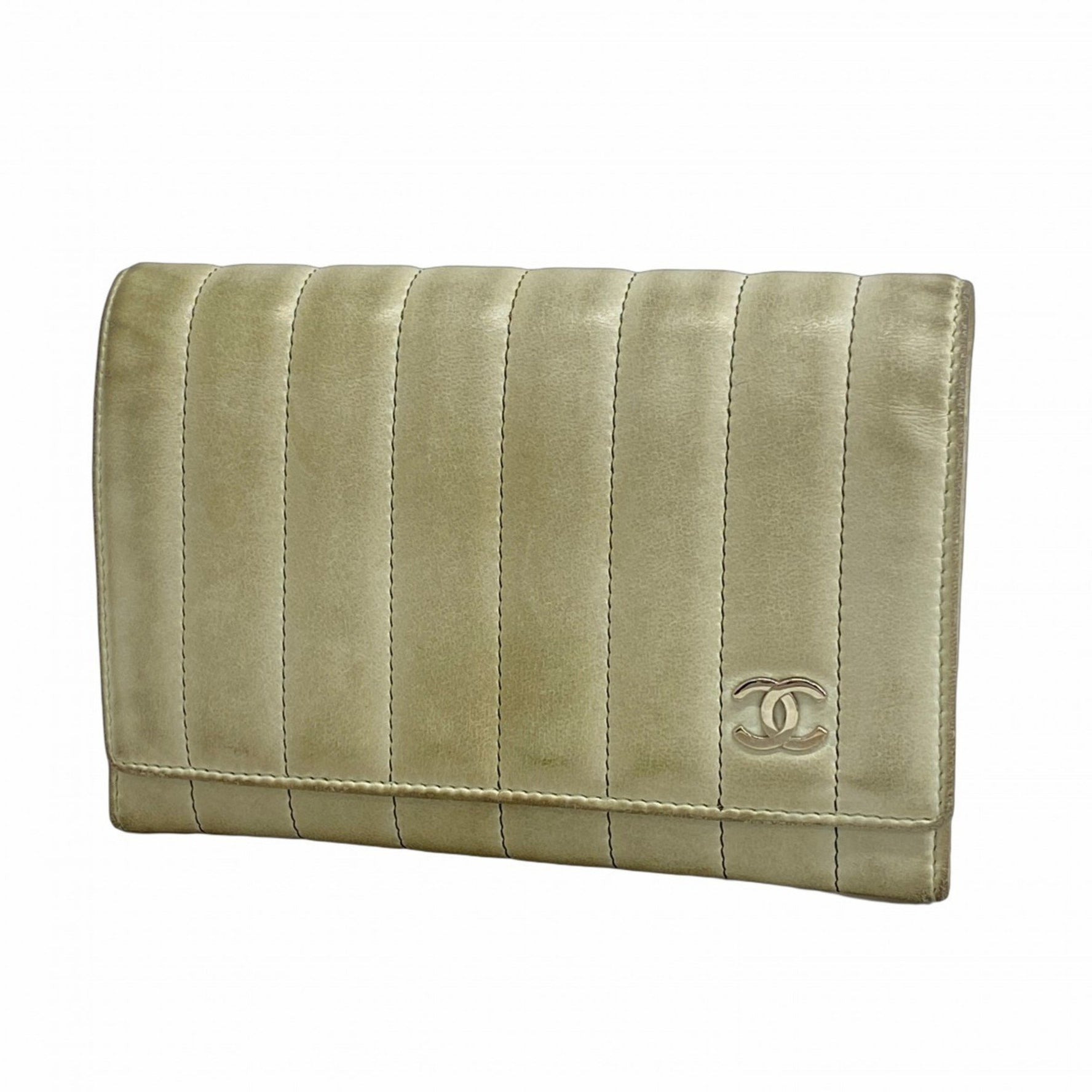 Chanel Mademoiselle lambskin grey wallet