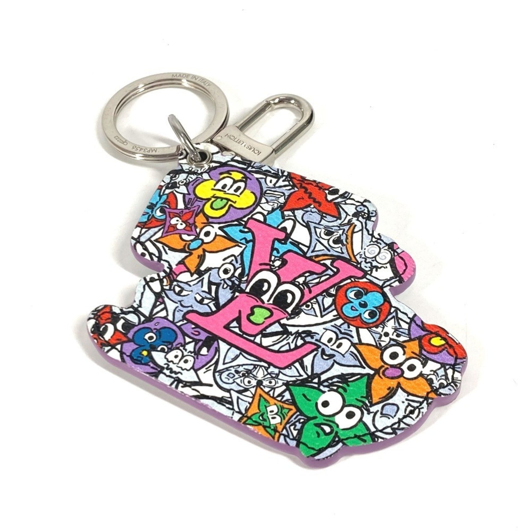 LOUIS VUITTON MP3456 Keychain Monogram Comics Bag Charm CX0223 Leather Women's Multicolor