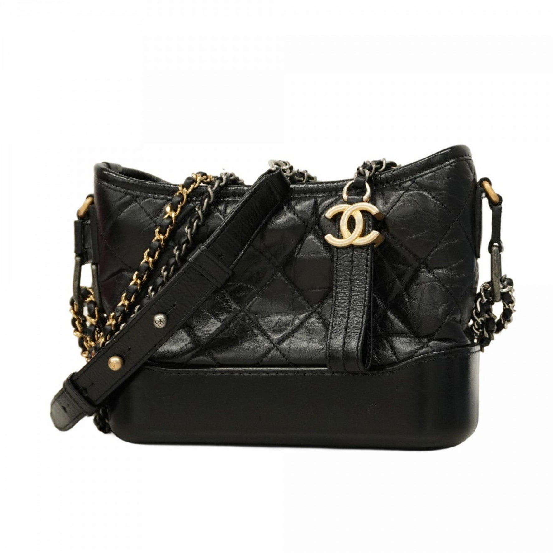 Chanel Shoulder Bag Chain Gabriel de Leather Gold