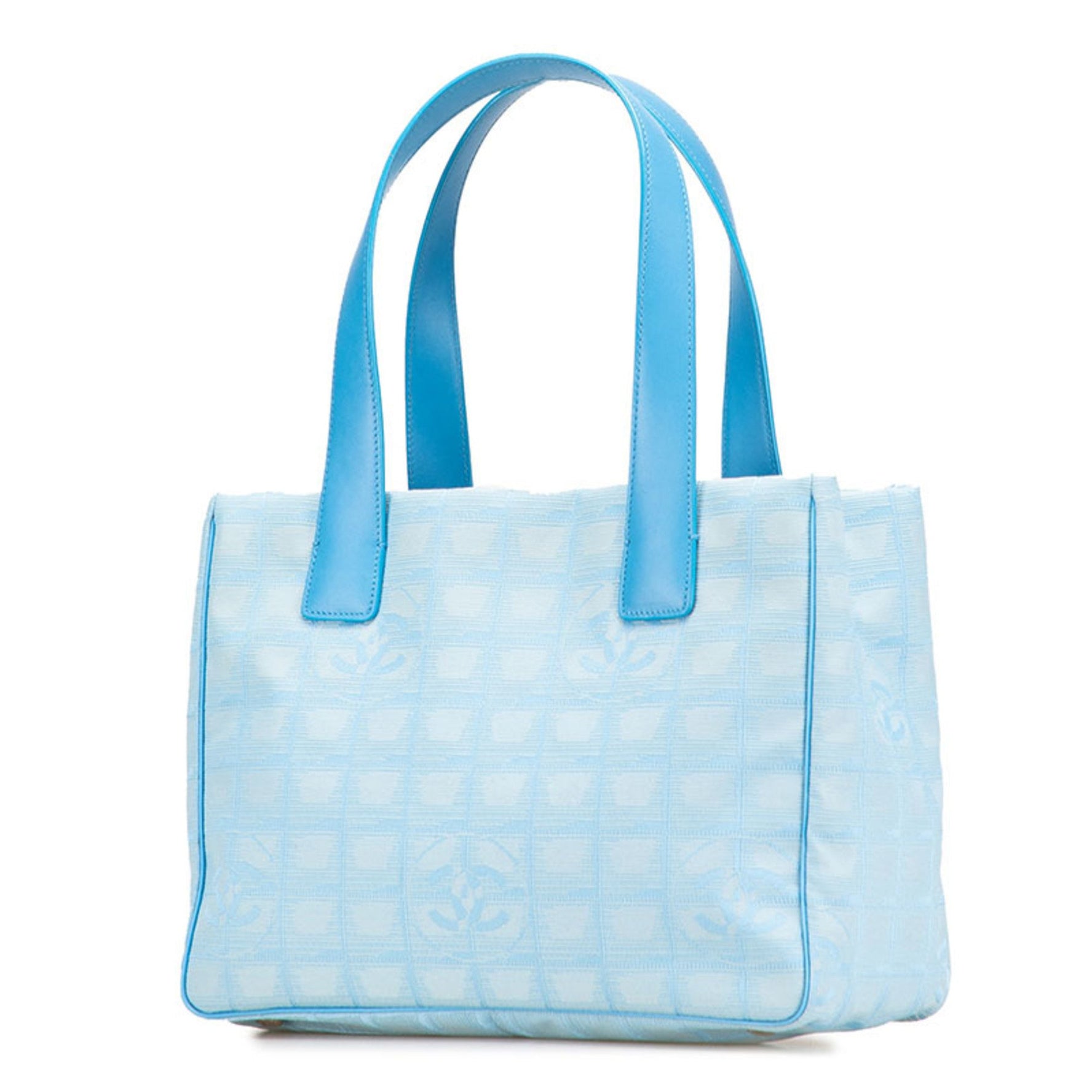 CHANEL New Travel Line Tote PM Bag Handbag Nylon Leather