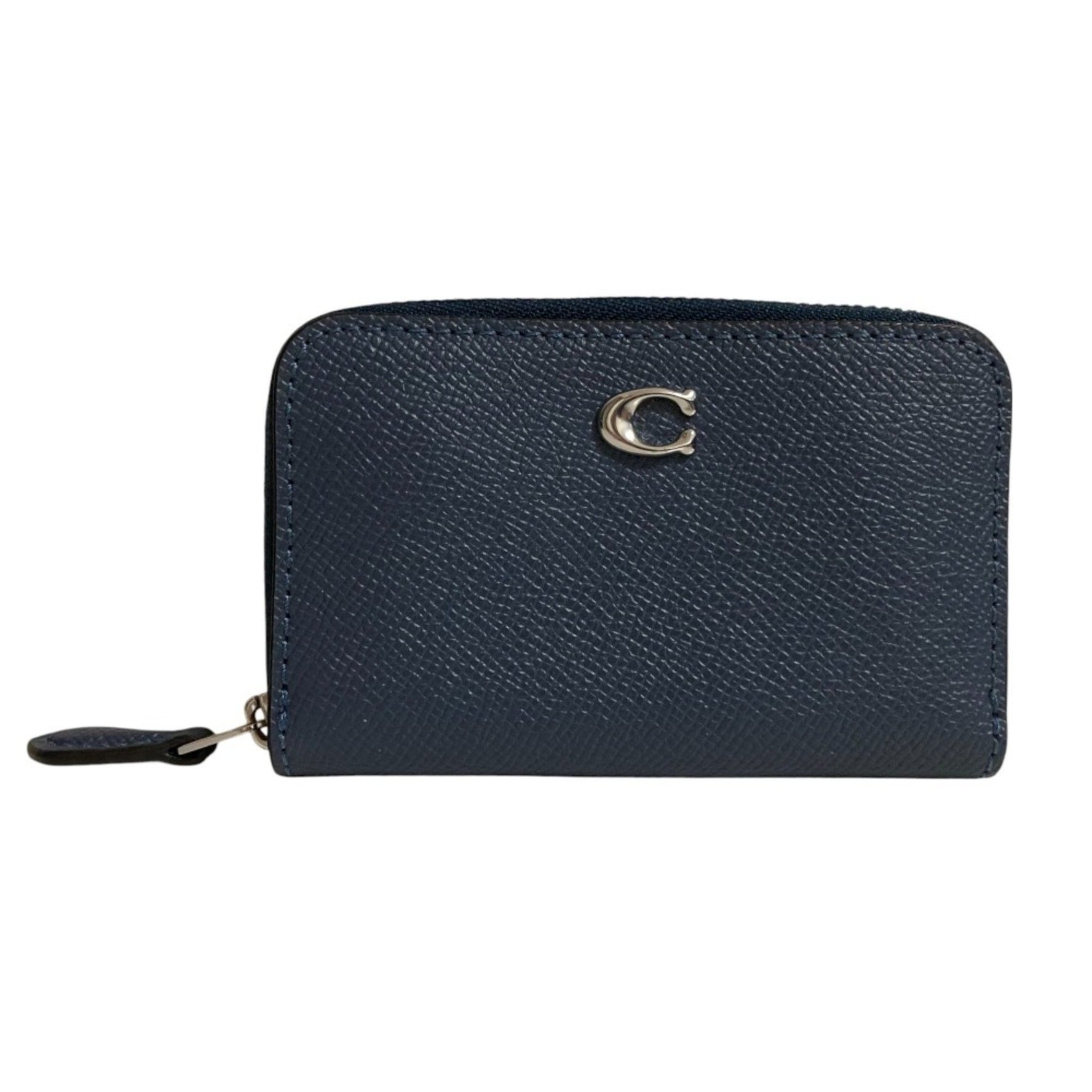 COACH Small Zip Around Card Case, Leather Fragment Case Wallet