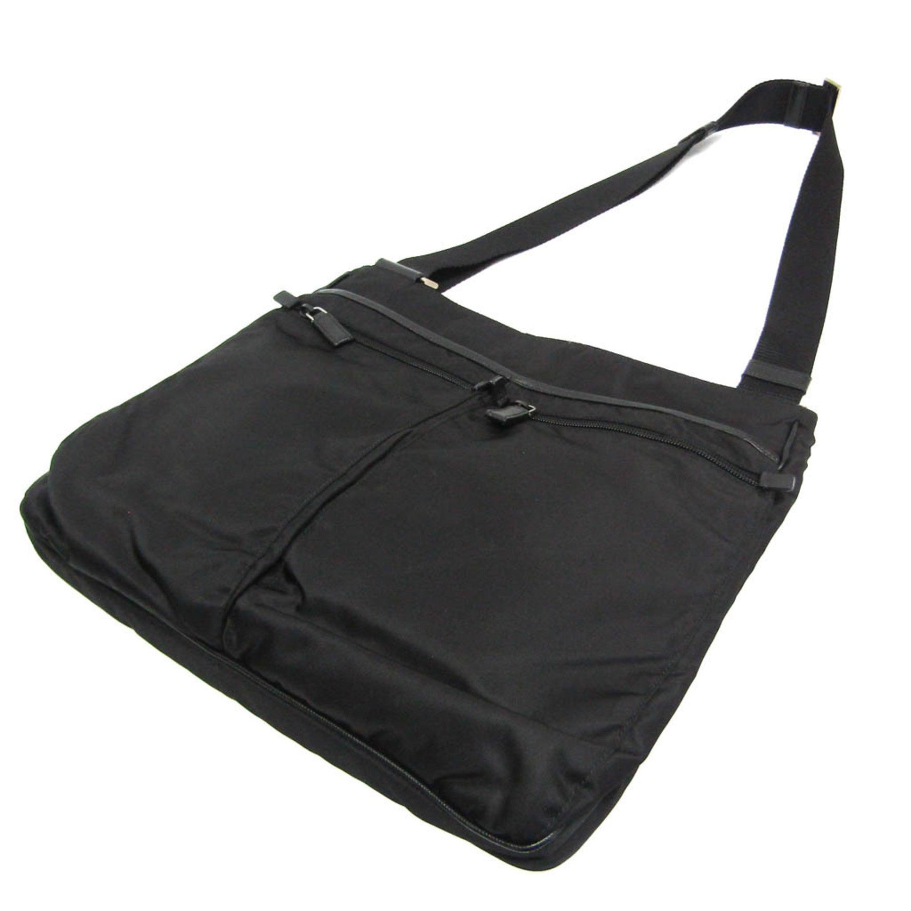 Prada Women,Men Leather,Nylon Shoulder Bag Black