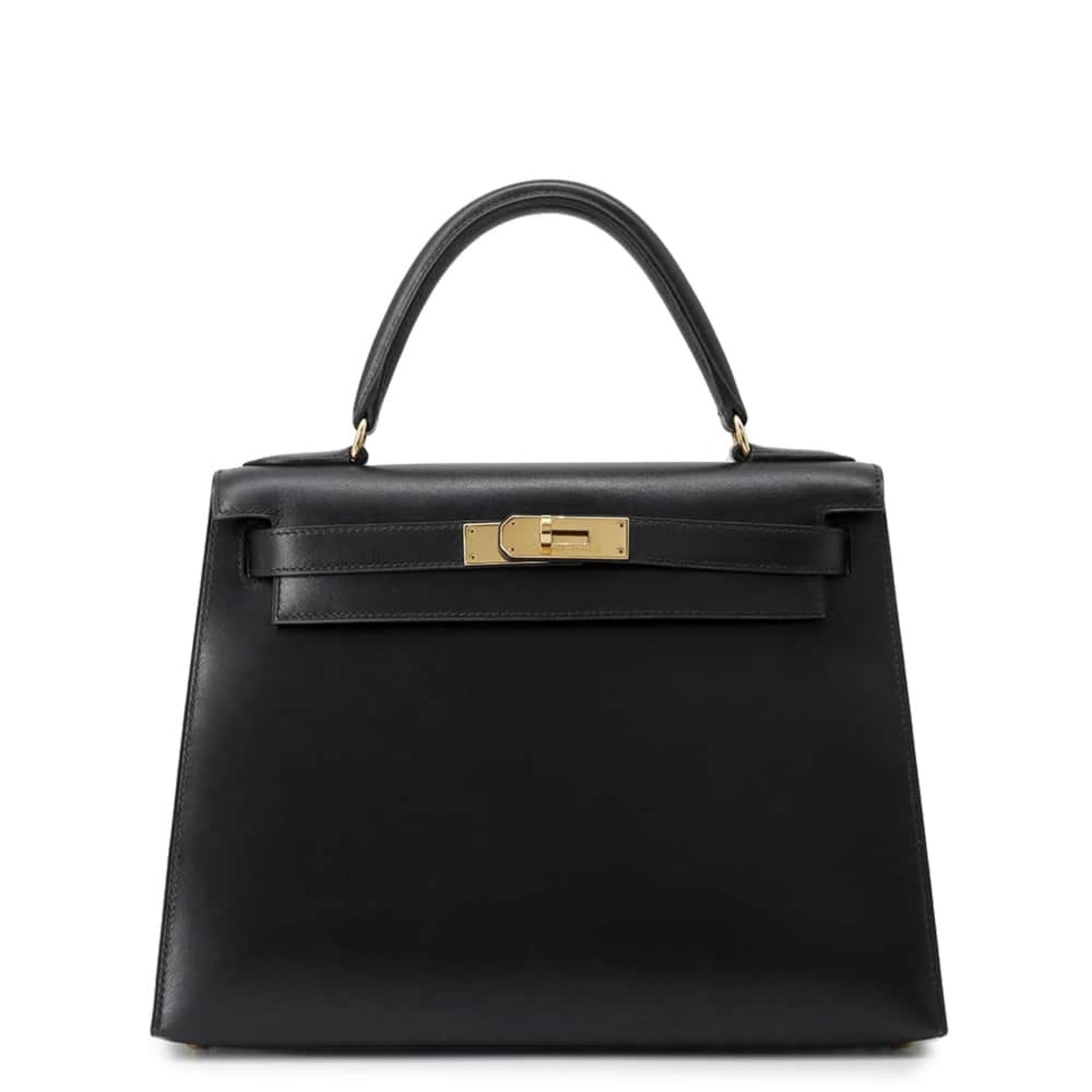 Hermes handbag Kelly 28, outer stitching, box calf, 〇Z stamp, bag