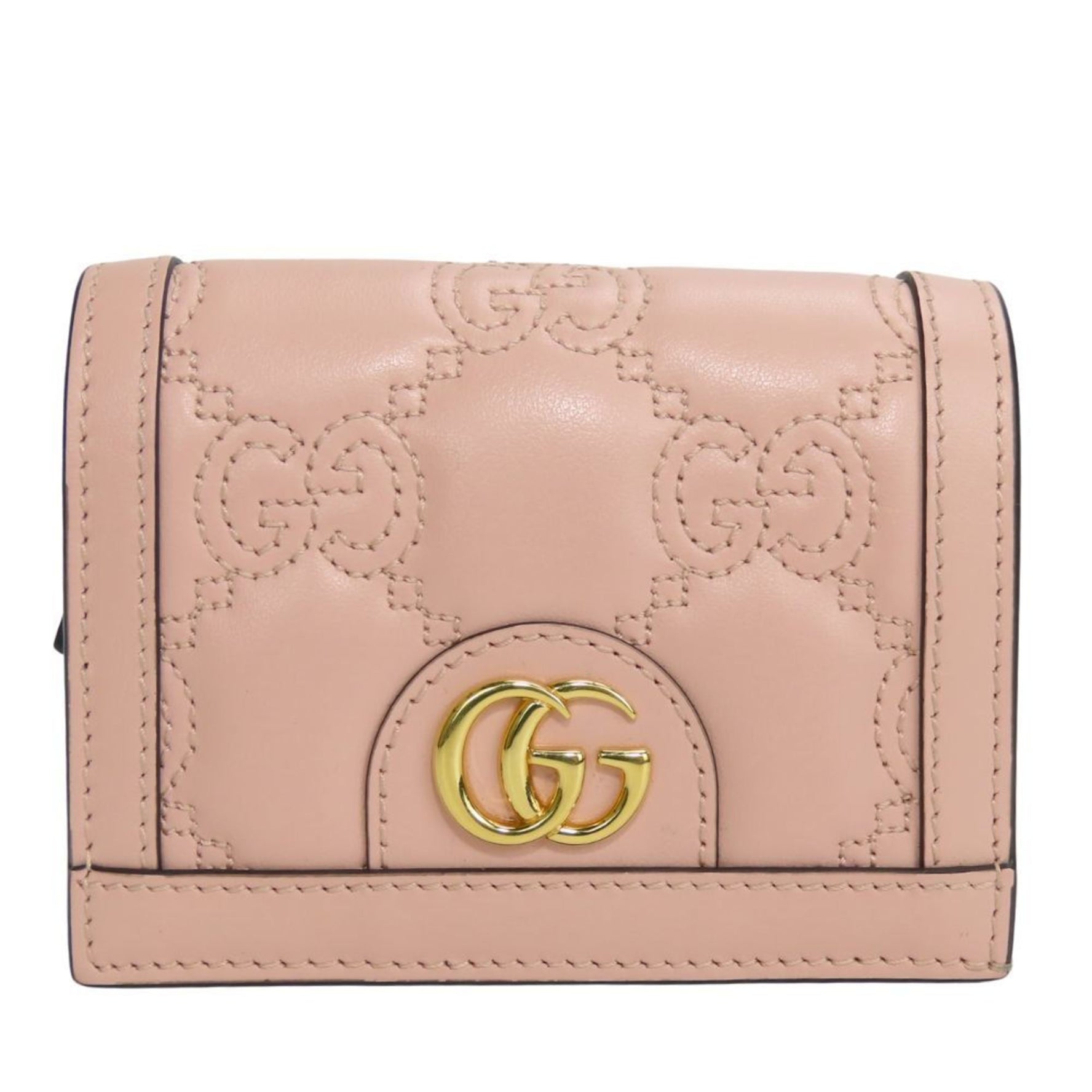 Gucci Bi-fold Wallet GG Matelasse Leather Compact