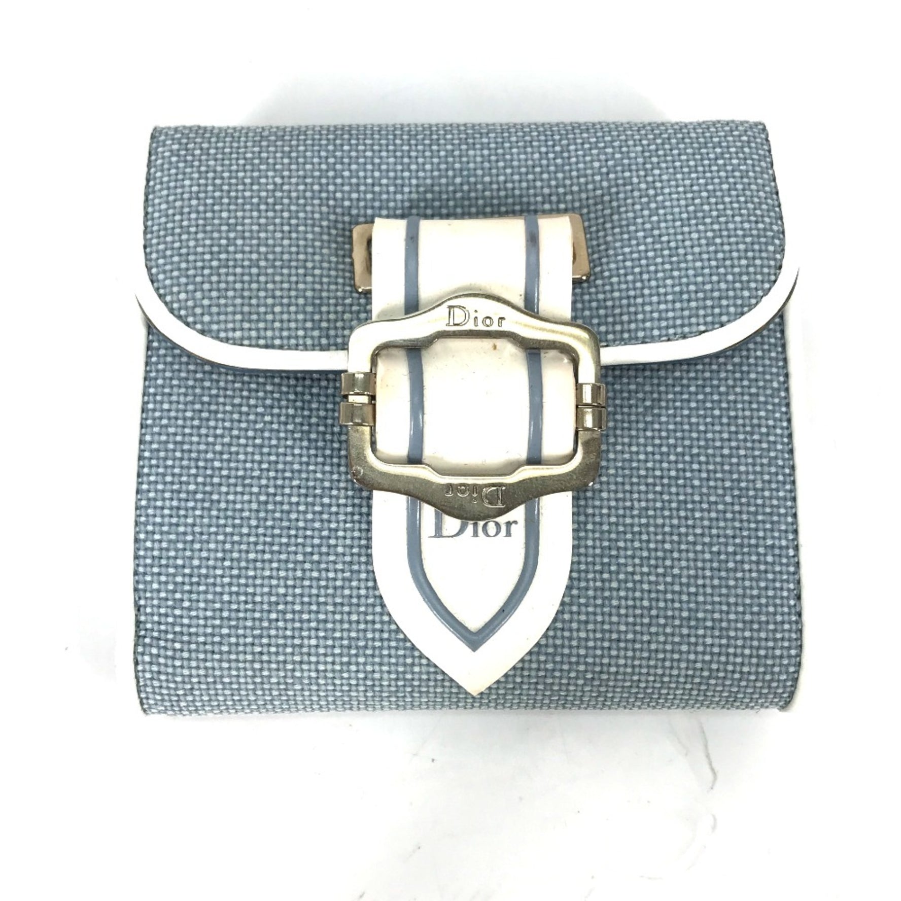 Christian Dior Bicolor logo Compact wallet Folded wallet