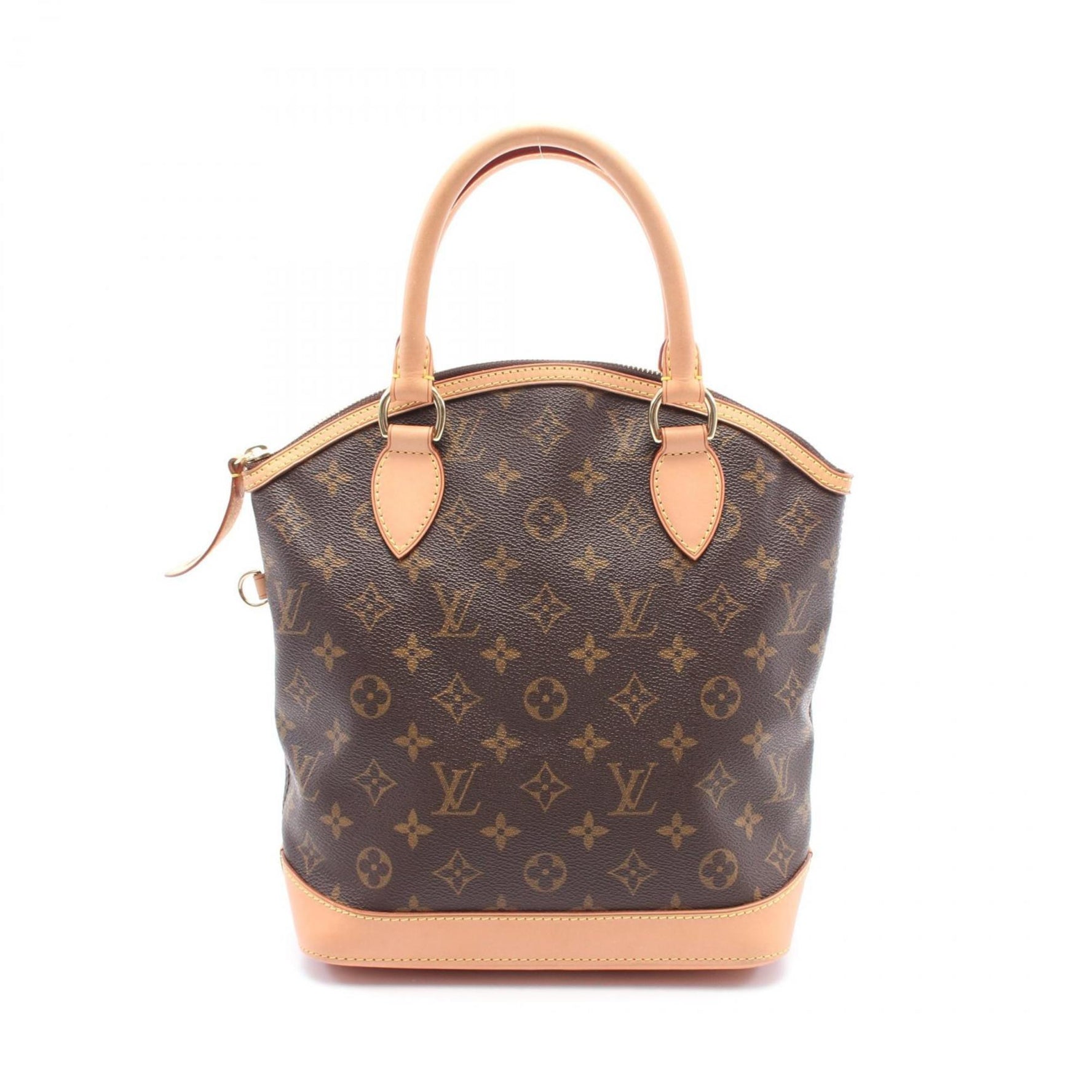 Louis Vuitton Lockit Monogram Handbag Coated Canvas Leather Brown