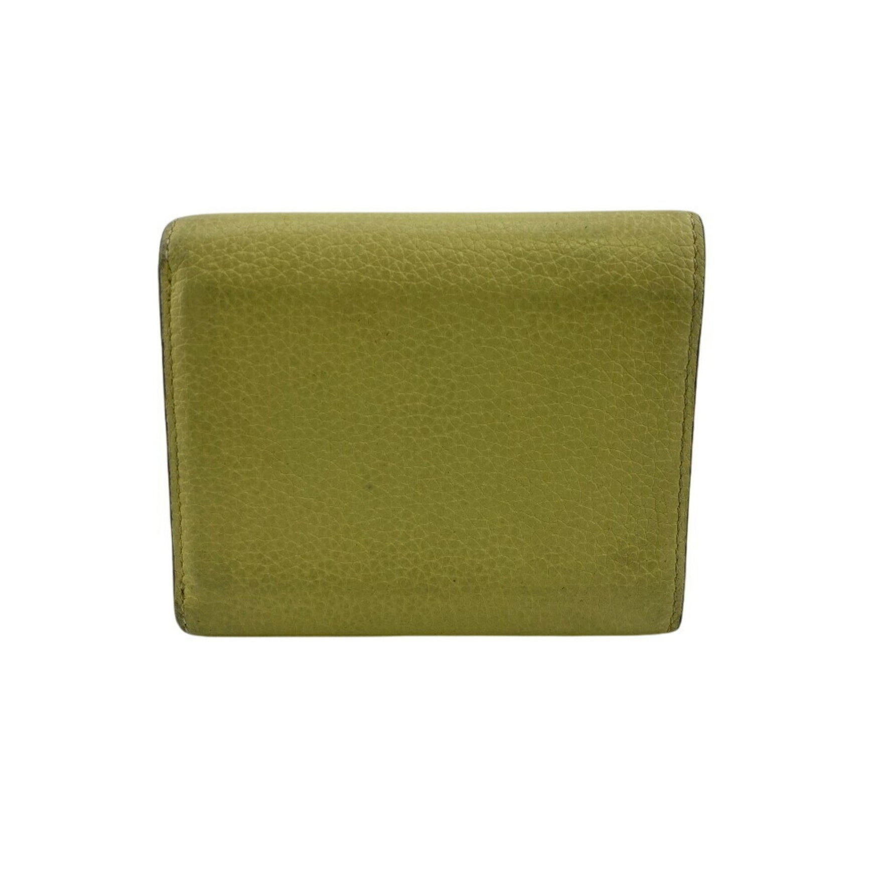 LOEWE Vertical Wallet, Tri-fold Yellow, Women's