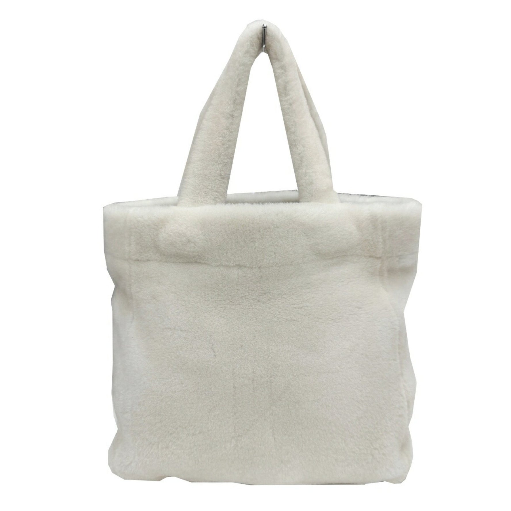 PRADA Lettering Terry Tote Bag White/Black Shoulder Bag/Handbag/Tote