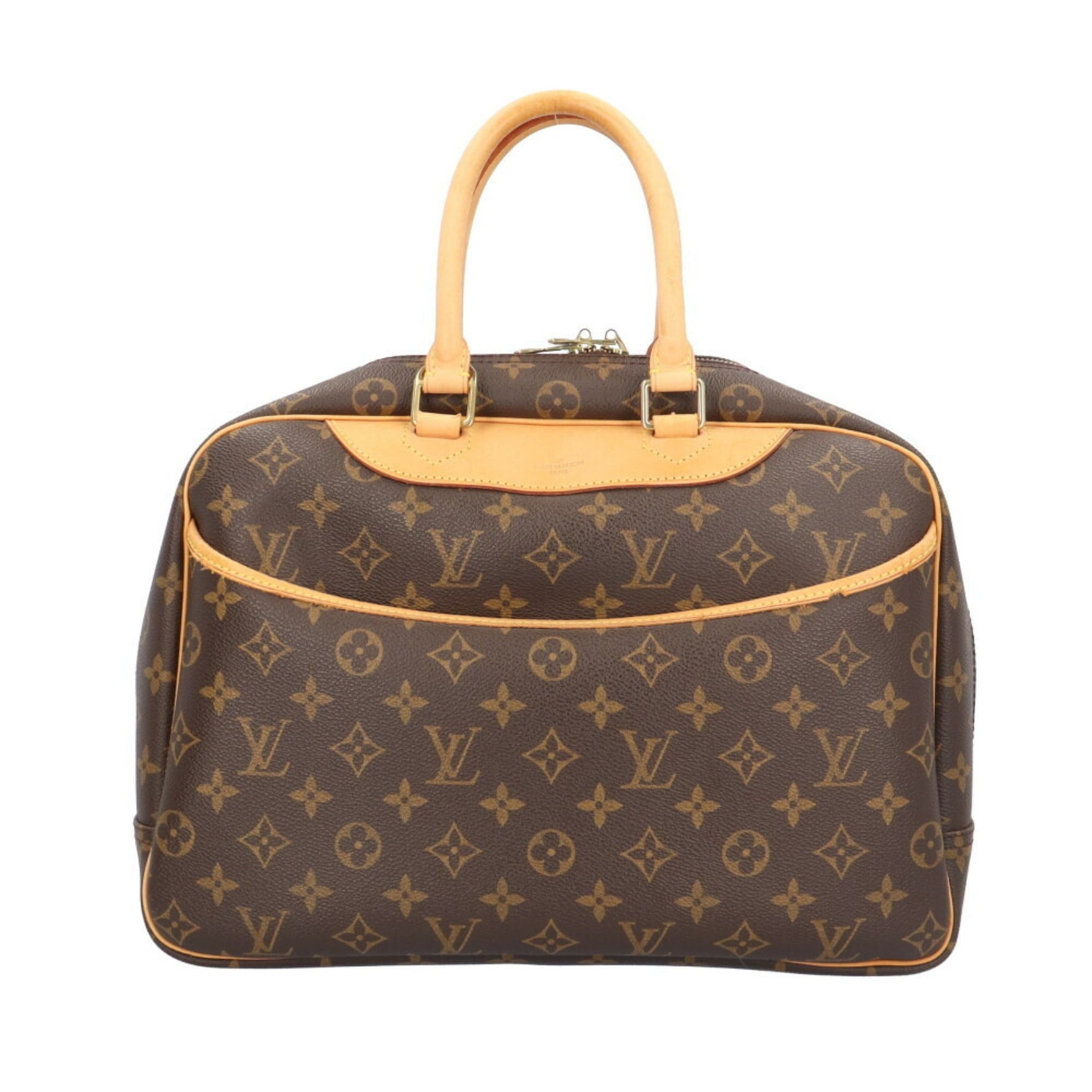 Louis Vuitton Deauville Monogram Handbag Canvas Brown LOUIS VUITTON