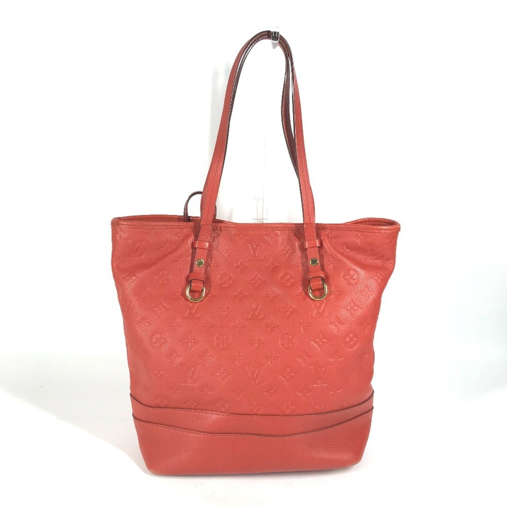 LOUIS VUITTON M40556 Monogram Empreinte Citadines PM Bucket Shoulder Bag with Pouch, Leather, Women's, Red