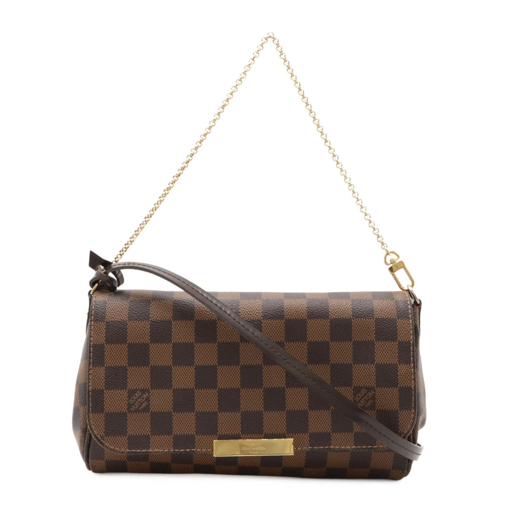 Louis Vuitton Damier Favorite MM Shoulder Bag Clutch Pouch