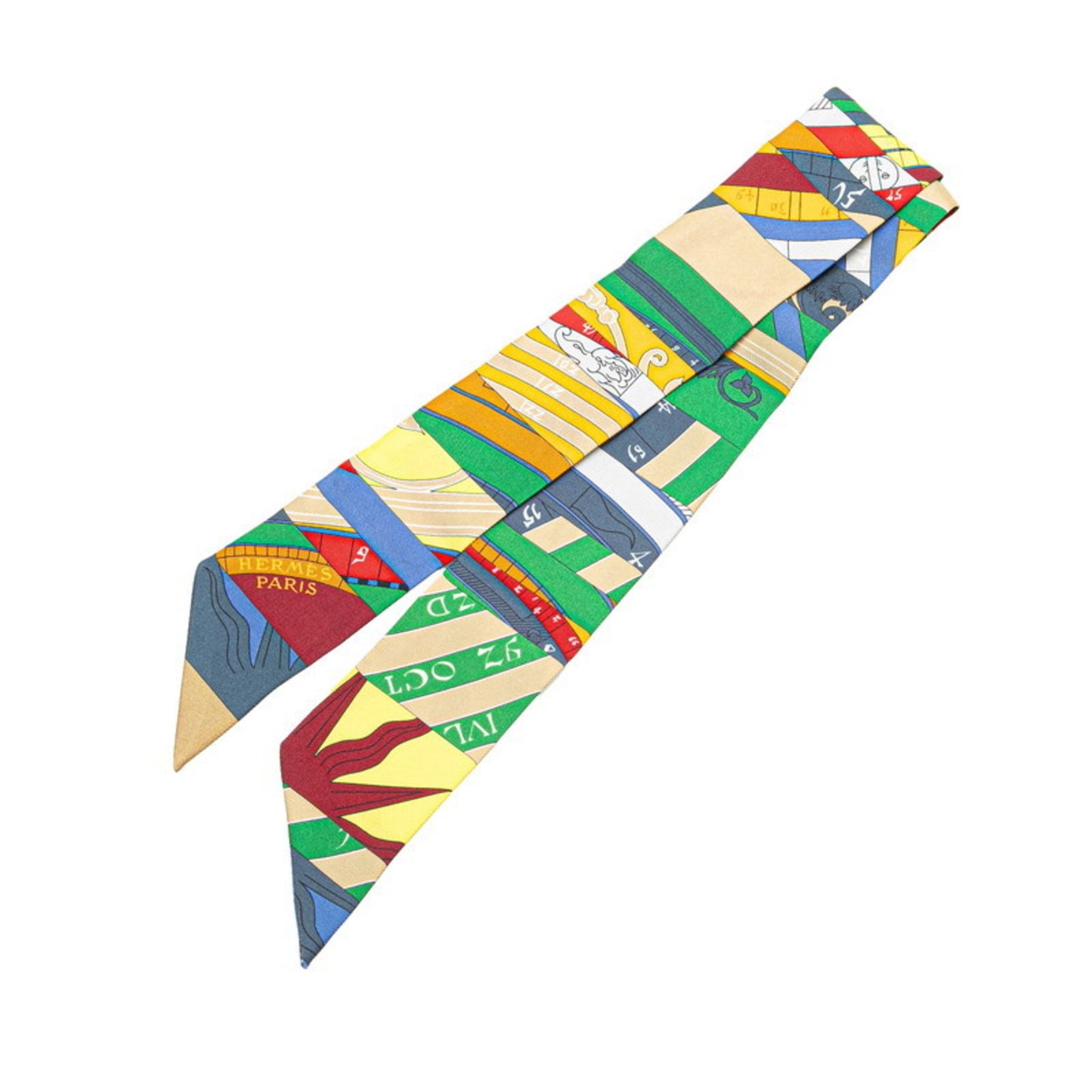 Hermes Twilly Bandana Astrologie Nouvelle New Astrology Scarf Muffler Multicolor Silk