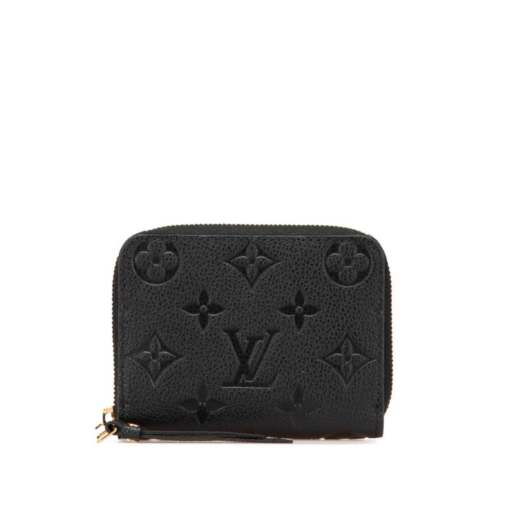 Louis Vuitton Monogram Empreinte Zippy Coin Purse Noir Black Leather