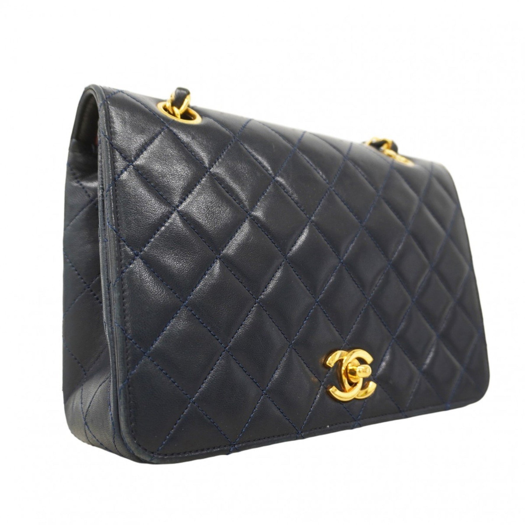 Chanel Shoulder Bag Matelasse W Chain Lambskin