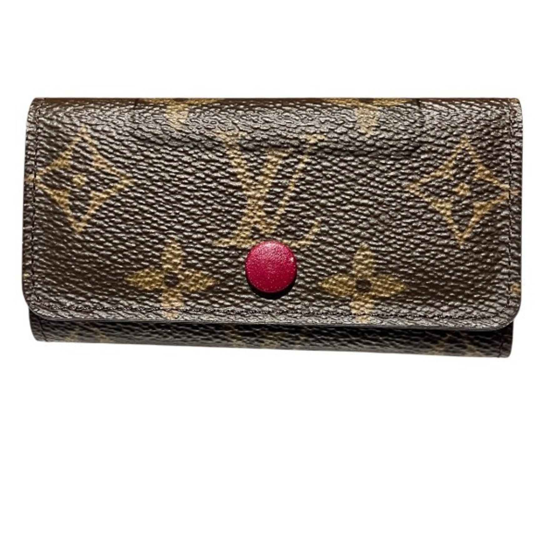 Louis Vuitton Monogram Multicle 4 M41945 Fuchsia Accessory Key Case for Women