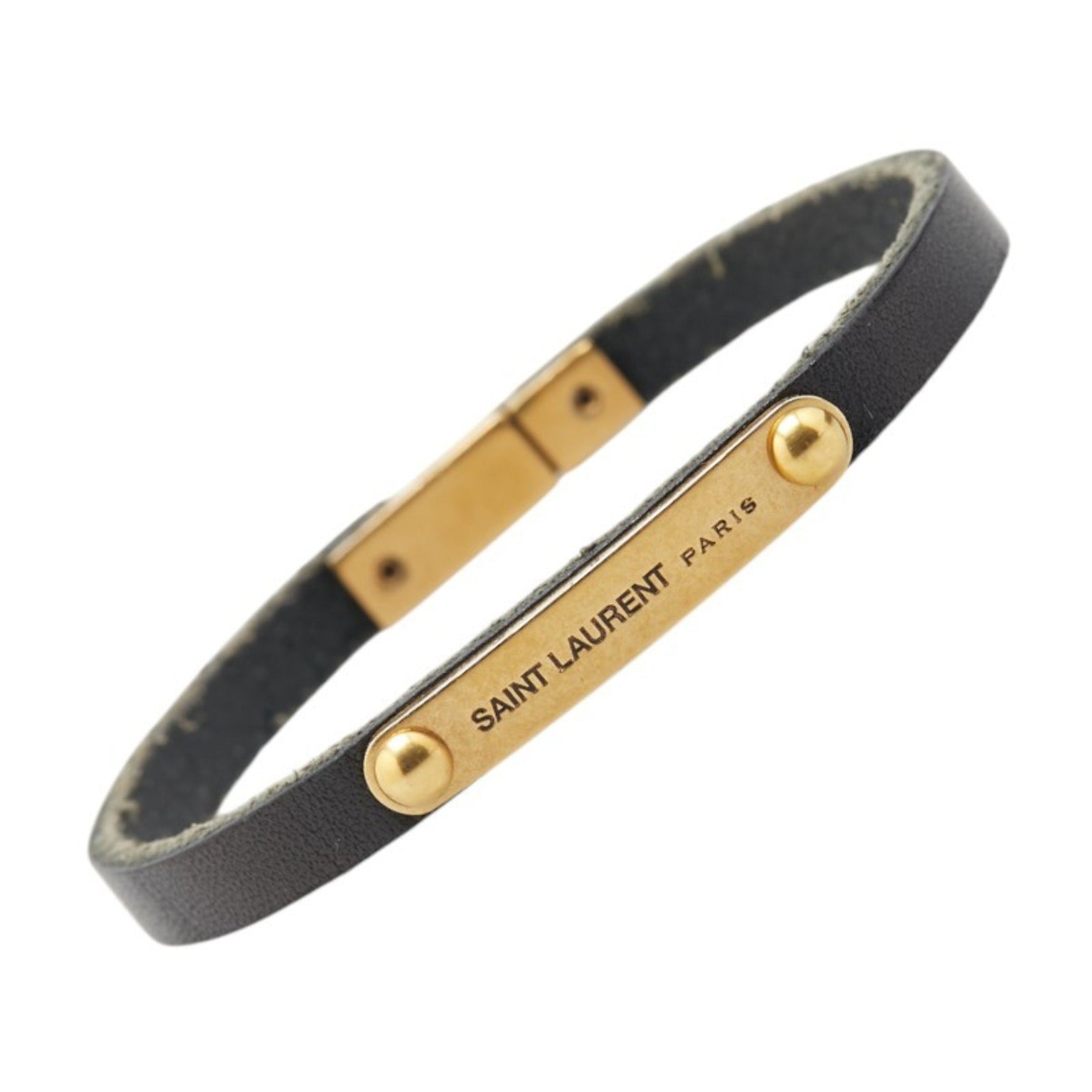 Saint Laurent Bracelet Black Leather Women SAINT LAURENT