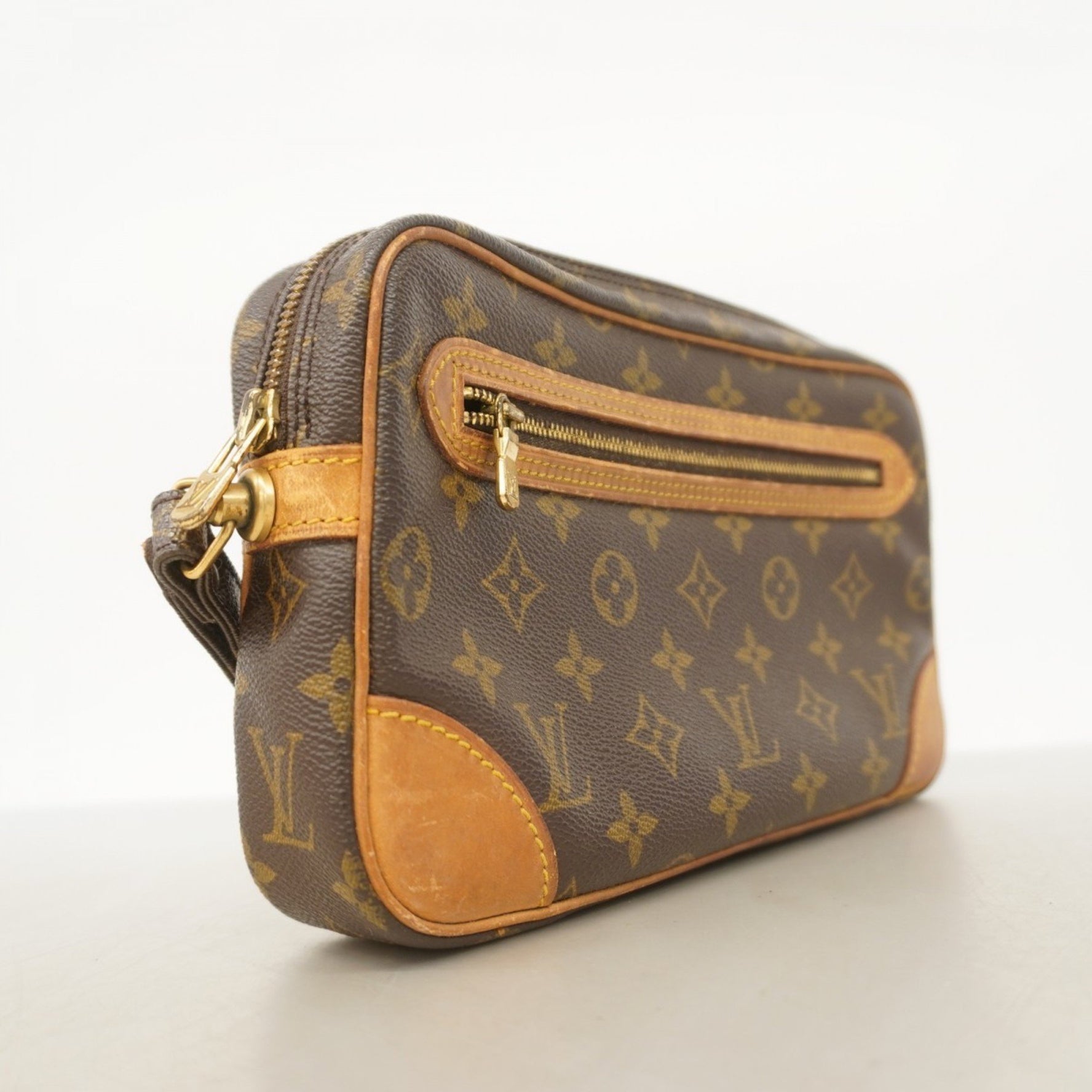 Louis Vuitton Monogram Marly Dragonne GM Clutch Bag M51825 Brown Women's