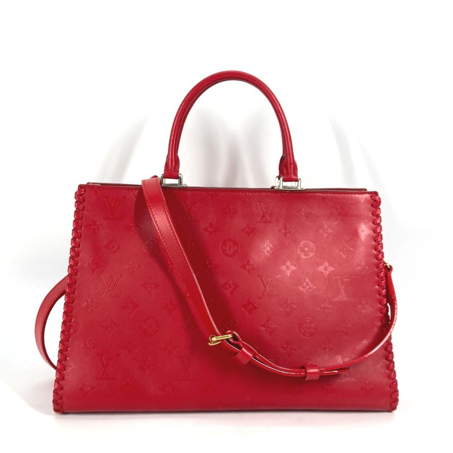 LOUIS VUITTON M54146 Monogram Very Zip Tote 2-Way Handbag/Tote Bag/Shoulder Bag Leather Women's Ruby Red