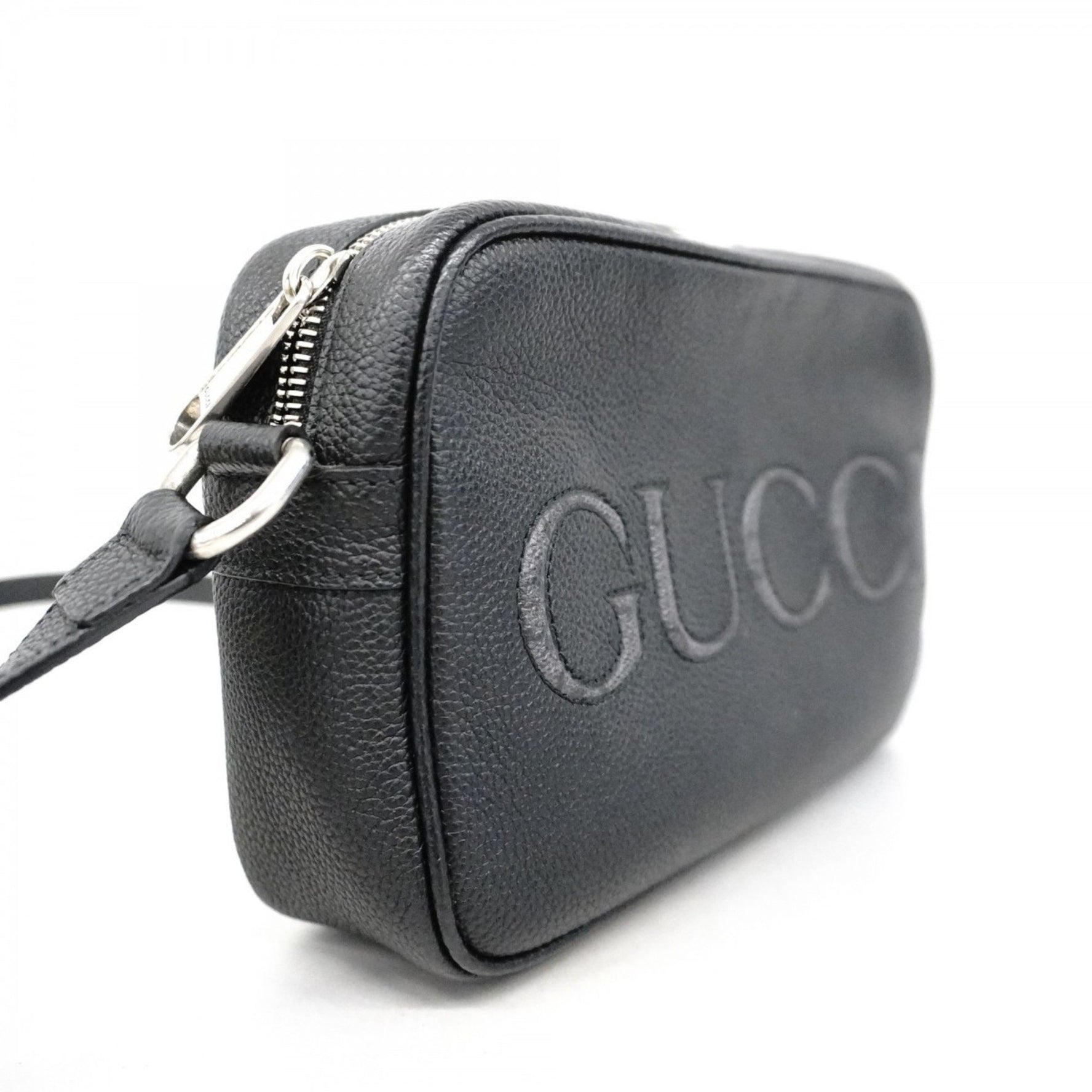 Gucci Shoulder Bag Leather Black Men's Women's P1108467