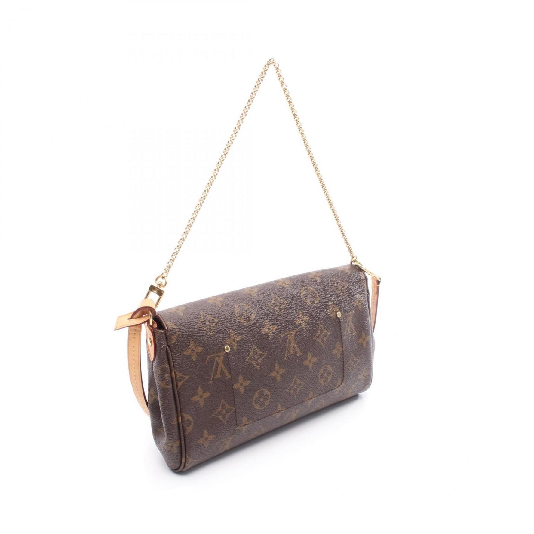Louis Vuitton Favorite MM Handbag, Coated Canvas and Leather, Monogram, Brown
