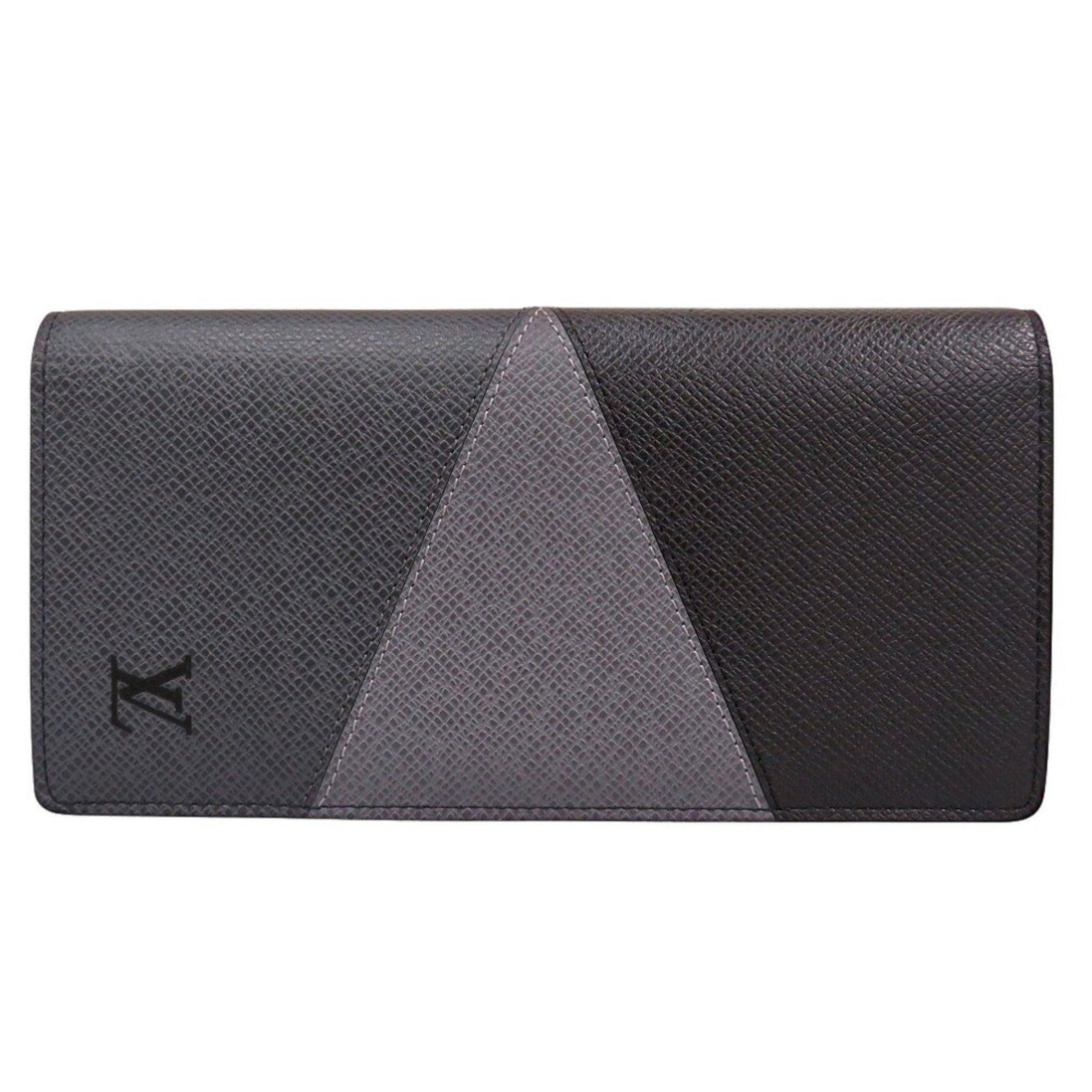 Louis Vuitton Portefeuille Plaza NM Taiga M30715 Grey Long Wallet LV 0669LOUIS VUITTON