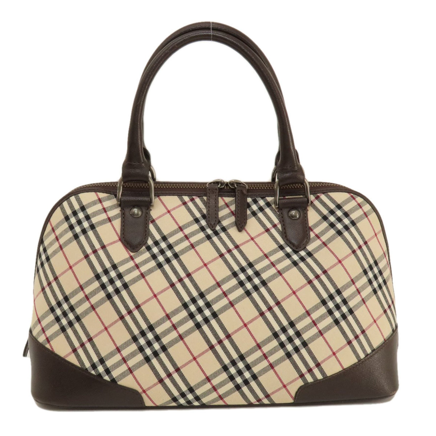 Burberry Nova Check Handbag Canvas Leather Women's
