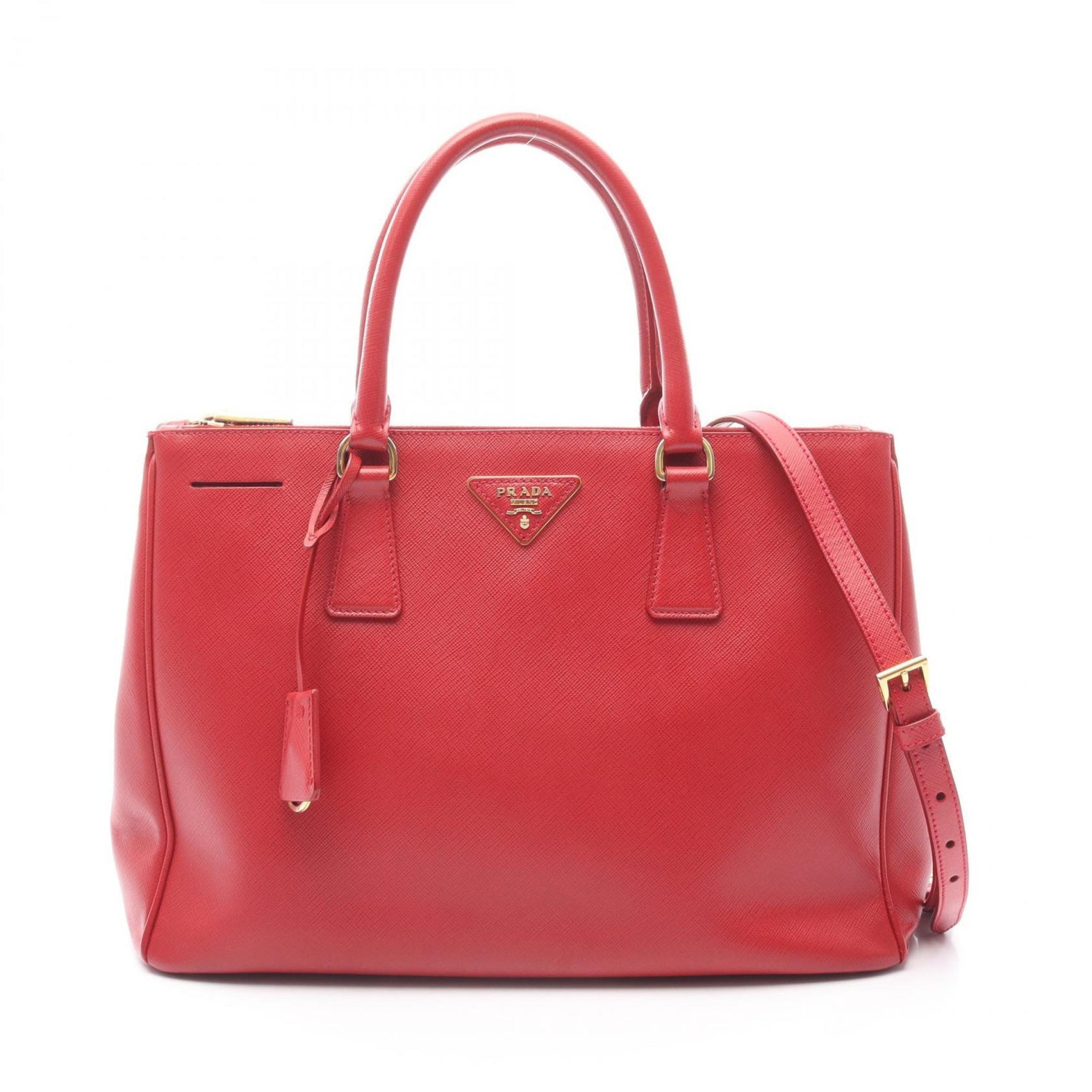 Prada SAFFIANO LUX Galleria handbag in Saffiano leather red.