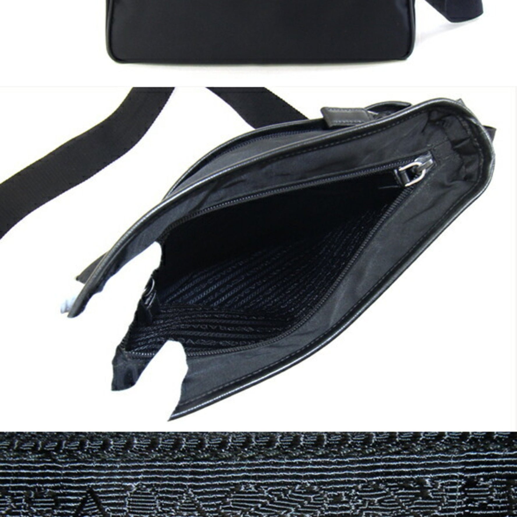 Prada Shoulder Bag Nylon and Leather Crossbody Women