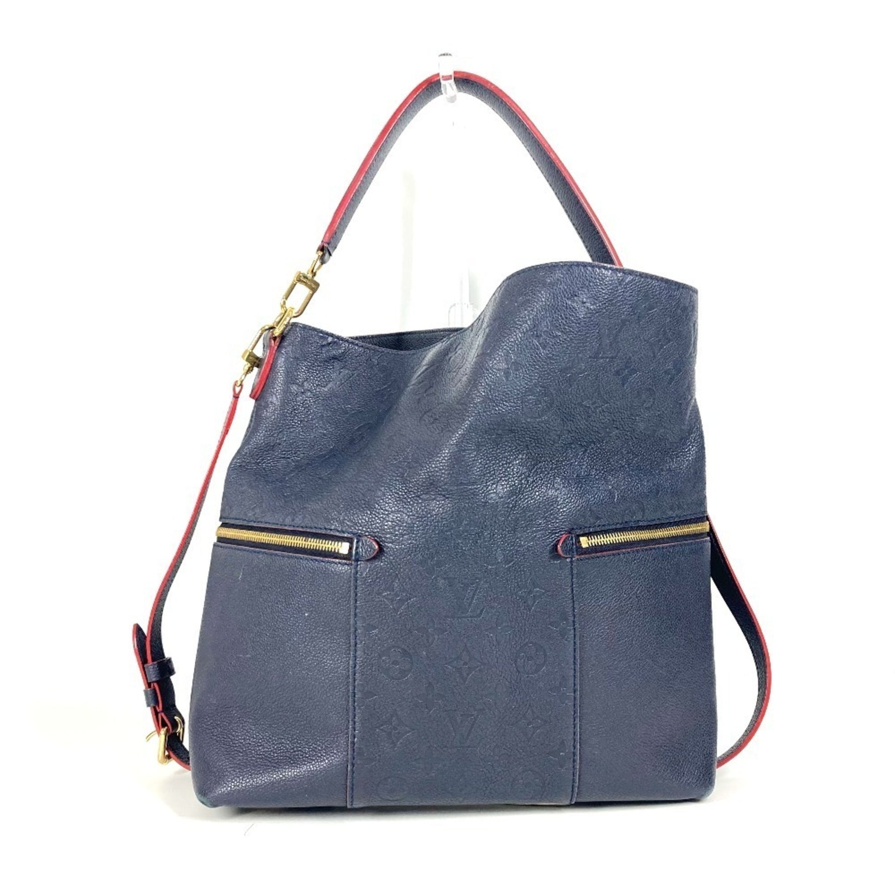Louis Vuitton Monogram Empreinte Merry bag, shoulder tote leather, Marine Rouge, Navy