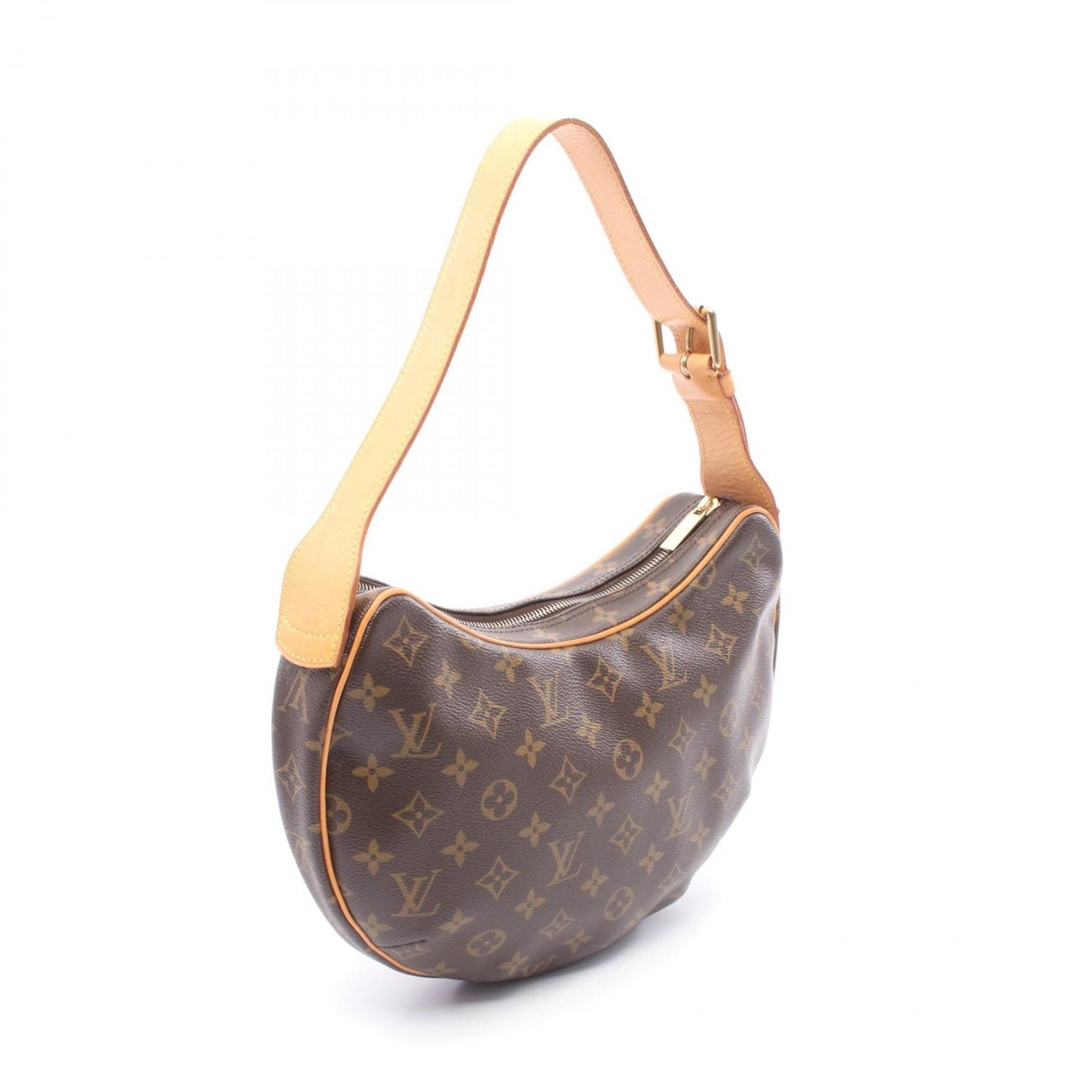 Louis Vuitton Croissant MM Shoulder Bag in Coated Canvas and Leather with Monogram Design