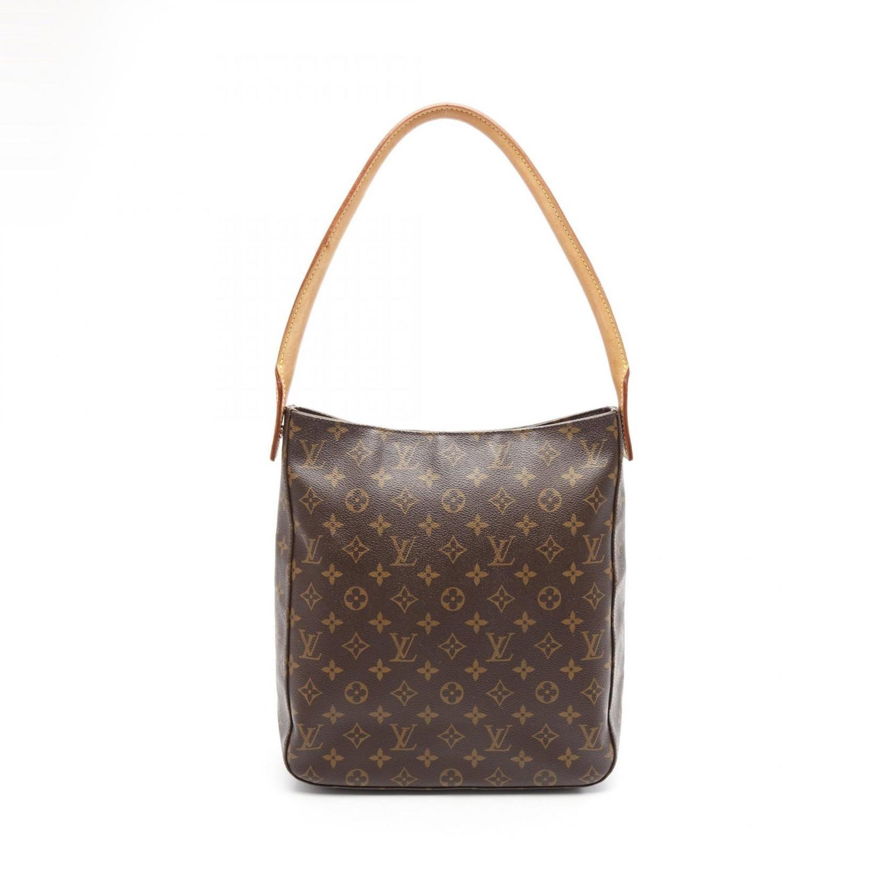 Louis Vuitton Looping GM Monogram Shoulder Bag Coated Canvas Leather Brown
