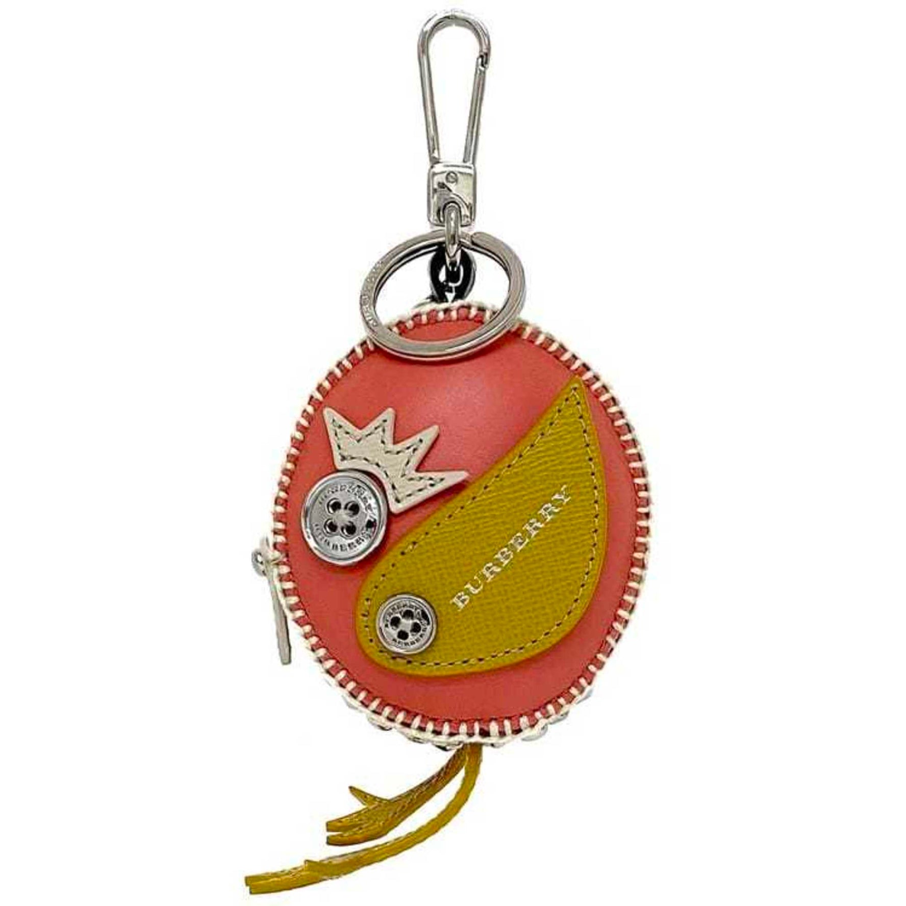 Burberry bag charm f-22188 pink brown London leather BURBERRY bird key chain women's animal