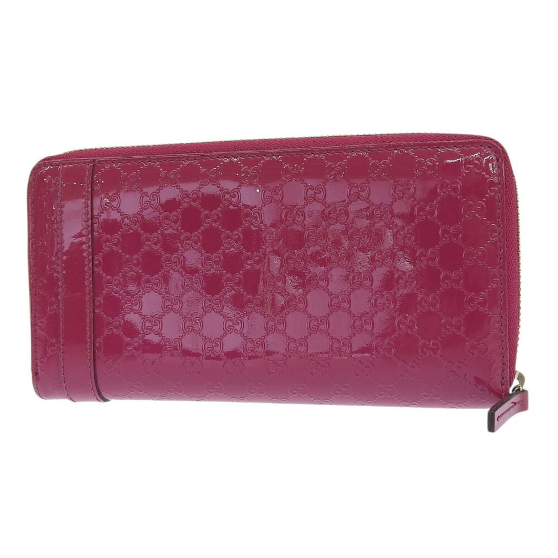 Gucci Guccissima Zip Around Wallet Round Long Enamel