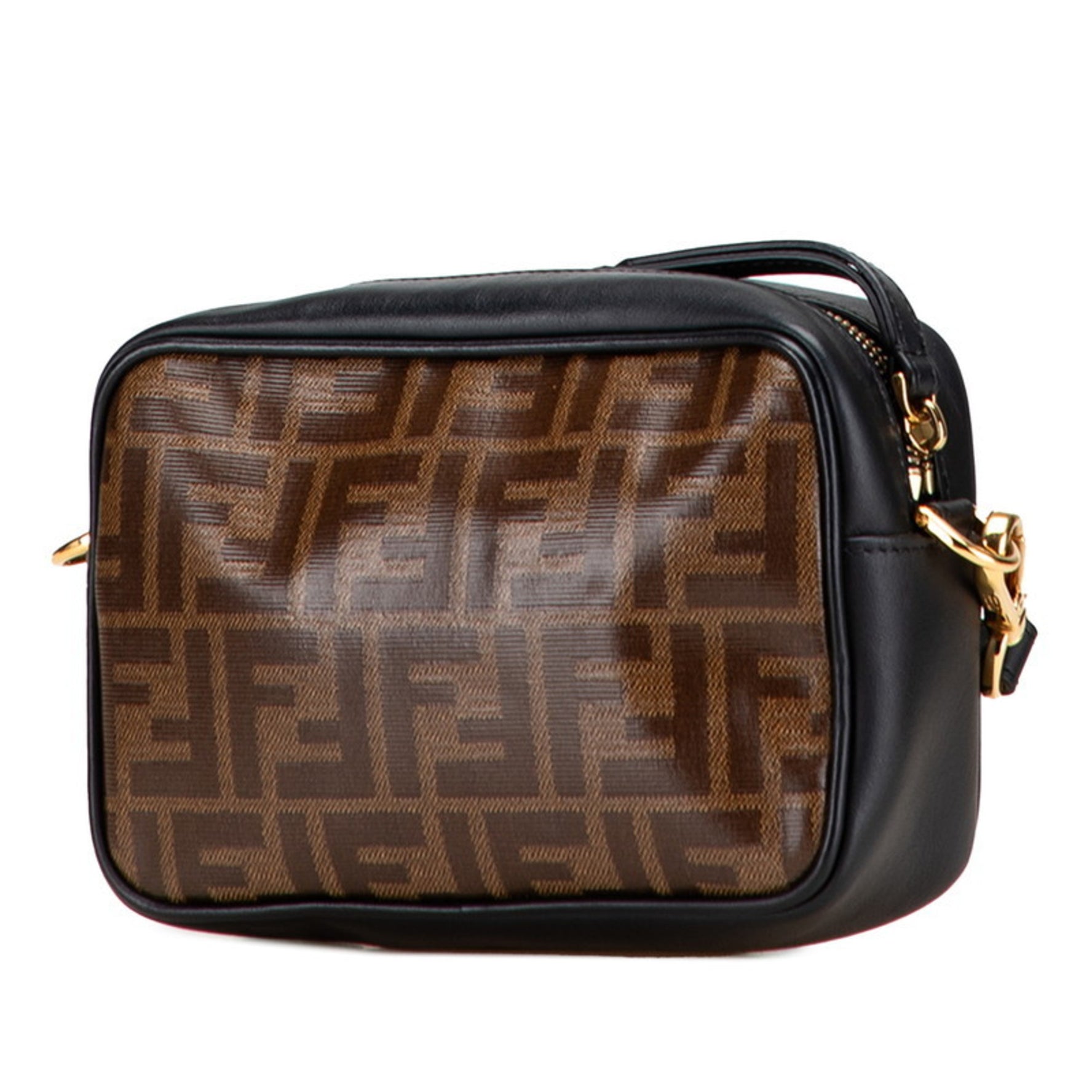 FENDI Zucca Cam Camera Bag, Crossbody Shoulder Bag Brown/Black