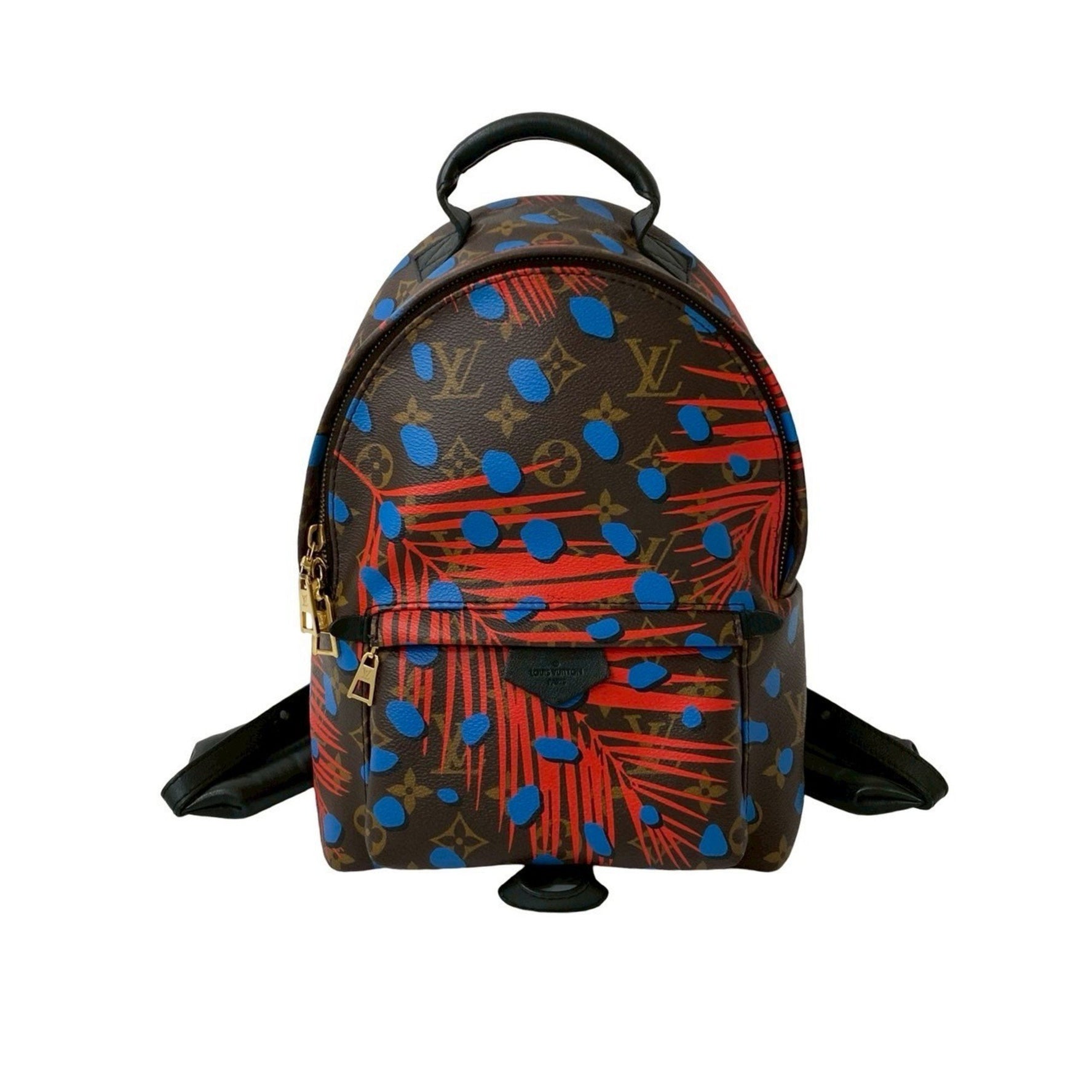 Louis Vuitton Palm Springs Monogram Jungle Dot Leather Backpack/Daypack, Brown