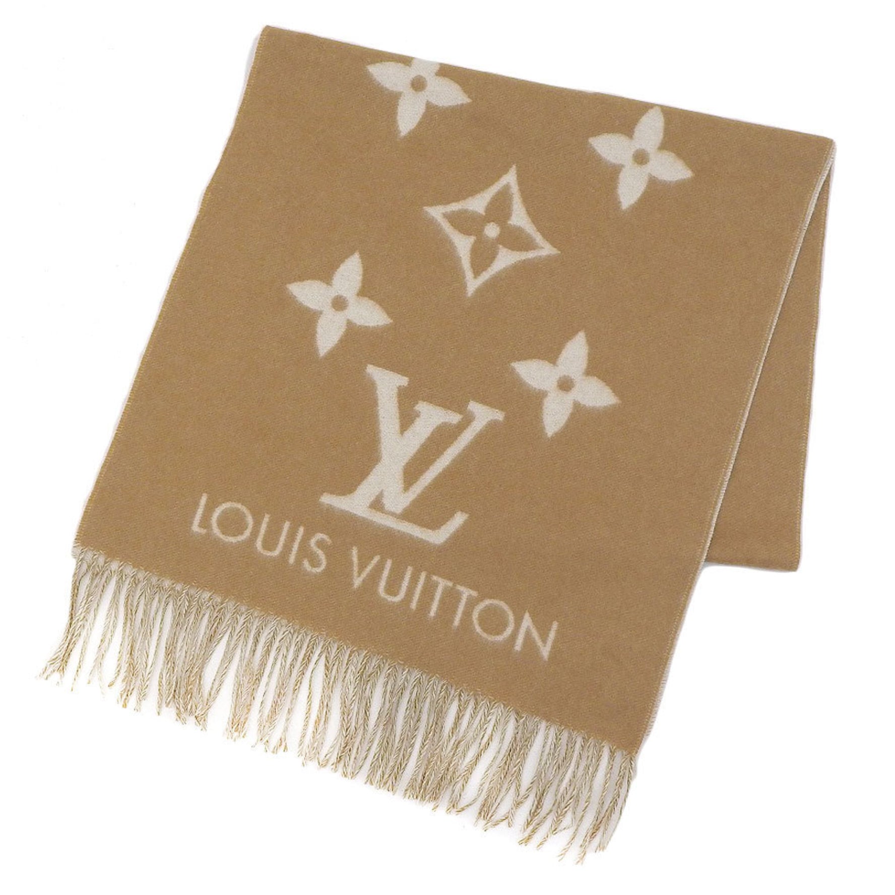 Louis Vuitton LOUIS VUITTON Reykjavik M76067 Scarf Cashmere Sable