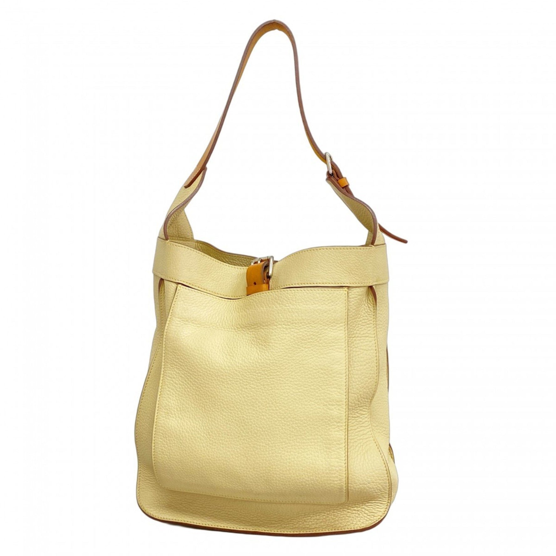 Hermes Hermès Marwari PM Shoulder Bag in Taurillon Clemence Leather, Beige, with M Stamp, Women's