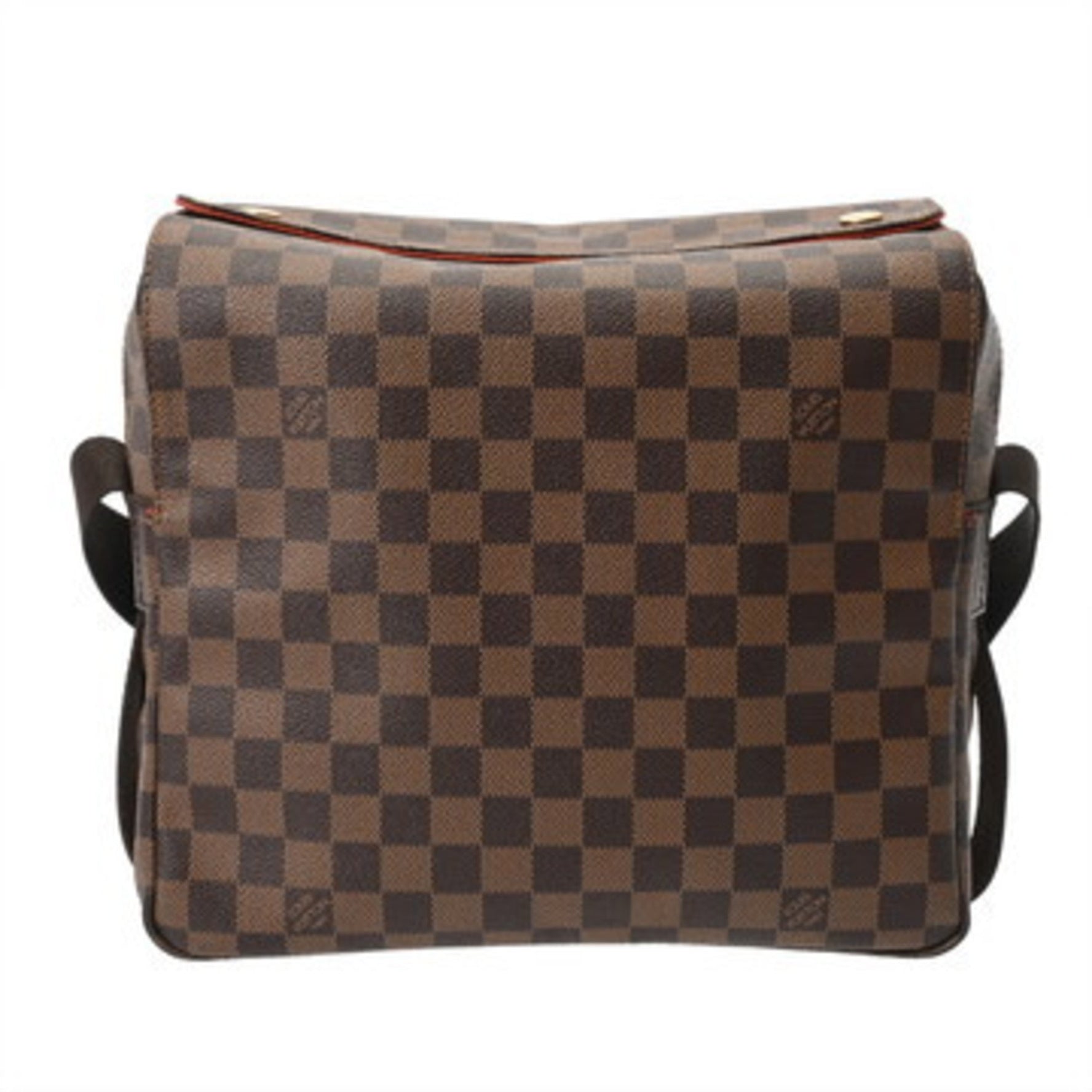 LOUIS VUITTON Damier Naviglio Brown Canvas Shoulder Bag, AB Rank, Pre-owned, Ginzo