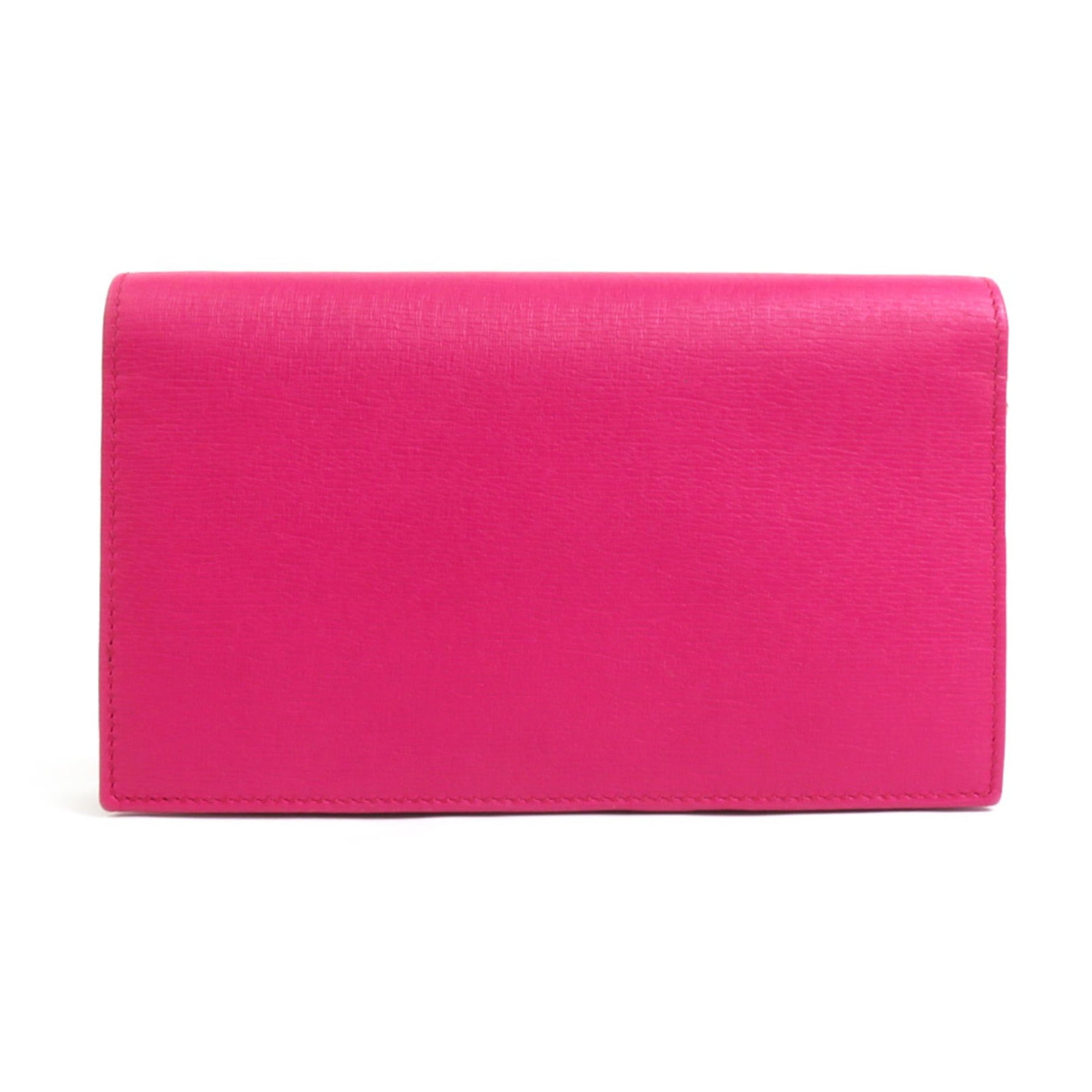 GUCCI Chain Wallet Leather Pink Women's a0549