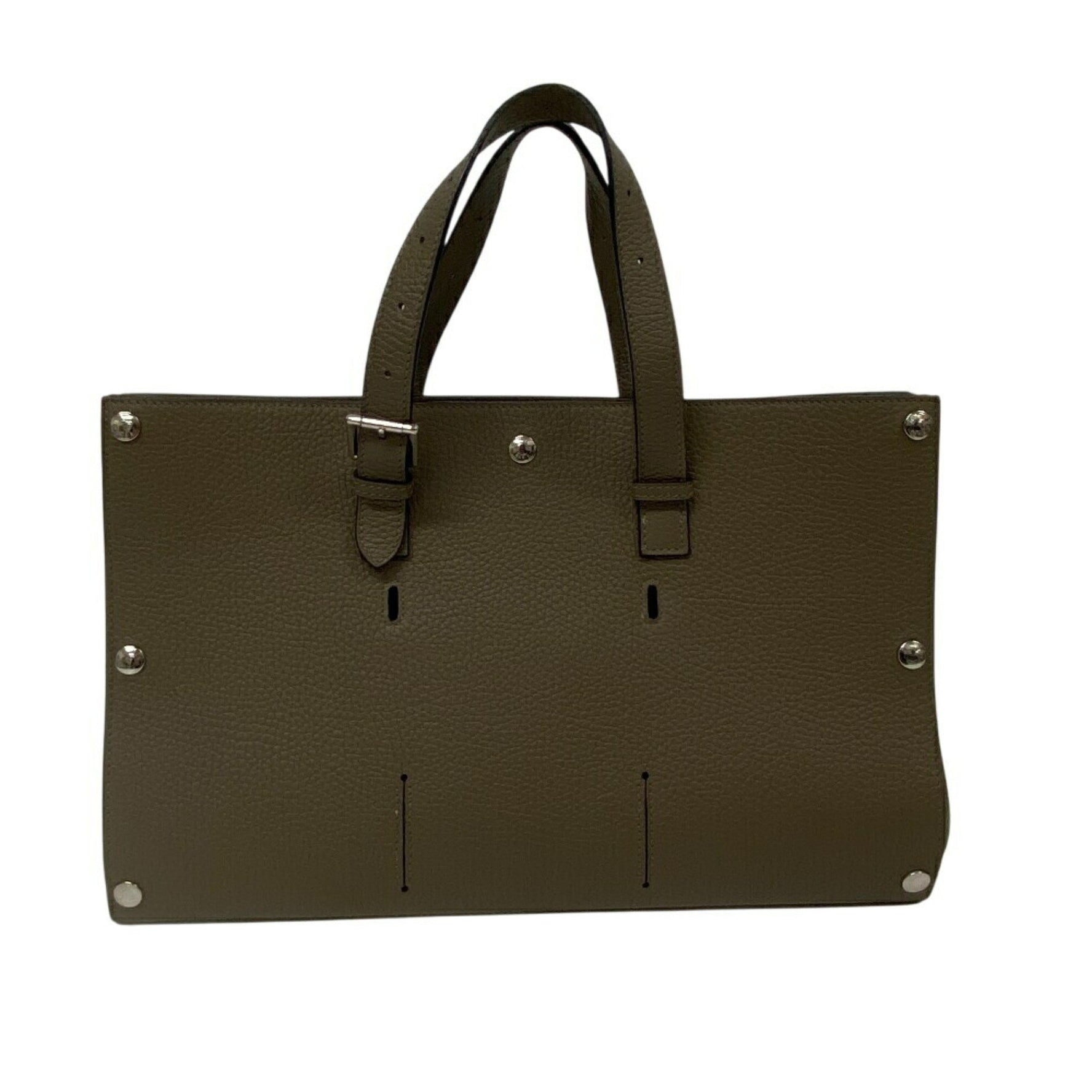 HERMES Hermes Sac Vero Taurillon Clemence Handbag Etoupe Women's